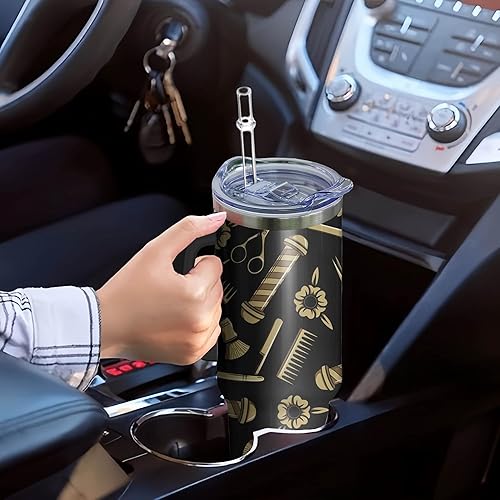 Vista 6 de Taza de 40oz para Estlista de Cabello, Taza Termo con Asa para Mujeres, Taza Aislada de Acero Inoxidable, Botella de Agua para Café para Peluquera