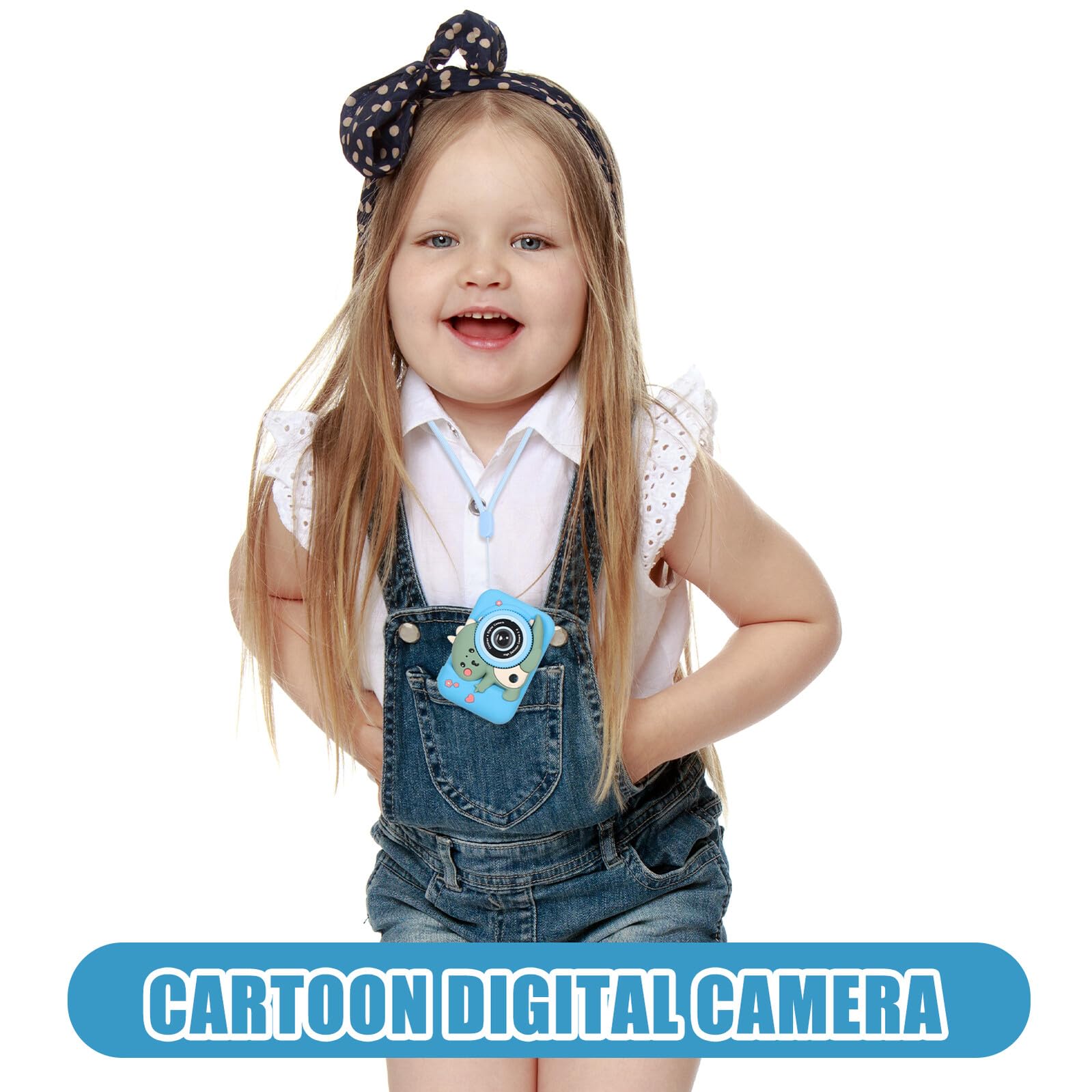 Macchina Fotografica Digitale Cartone HD per Foto e Video | Doppia Lente Anteriore e Posteriore, Abs con Silicone, Portatile Compatta per Bambini e Principianti