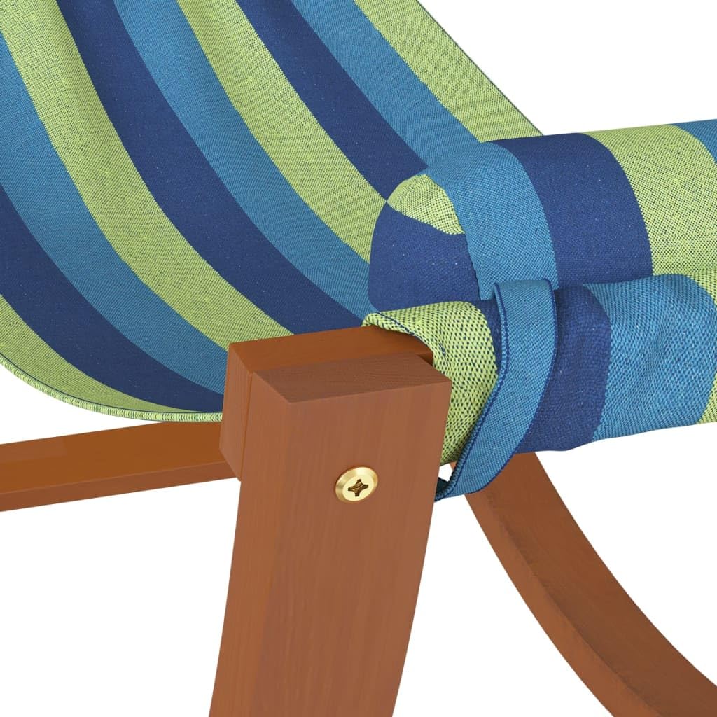 vidaXL Amaca a Dondolo per Bambini Blu e Verde in Tessuto