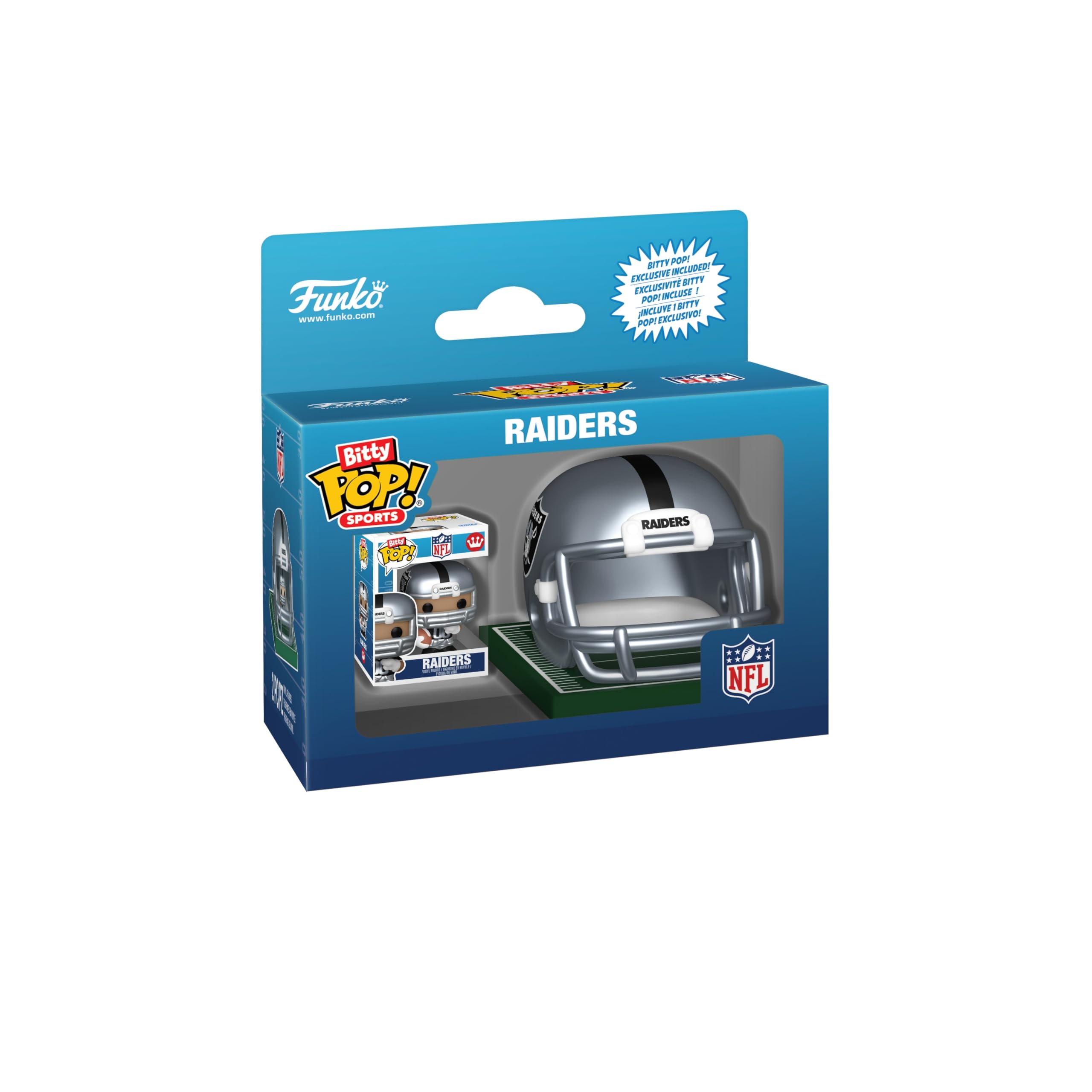 Funko Pop! Bitty Helmets: NFL - Raiders - Sammelfigur aus Vinyl - Geschenkidee - Offizielles Merchandise - Spielzeug für Kinder & Erwachsene - Sportfans - Modellfigur für Sammler und Display