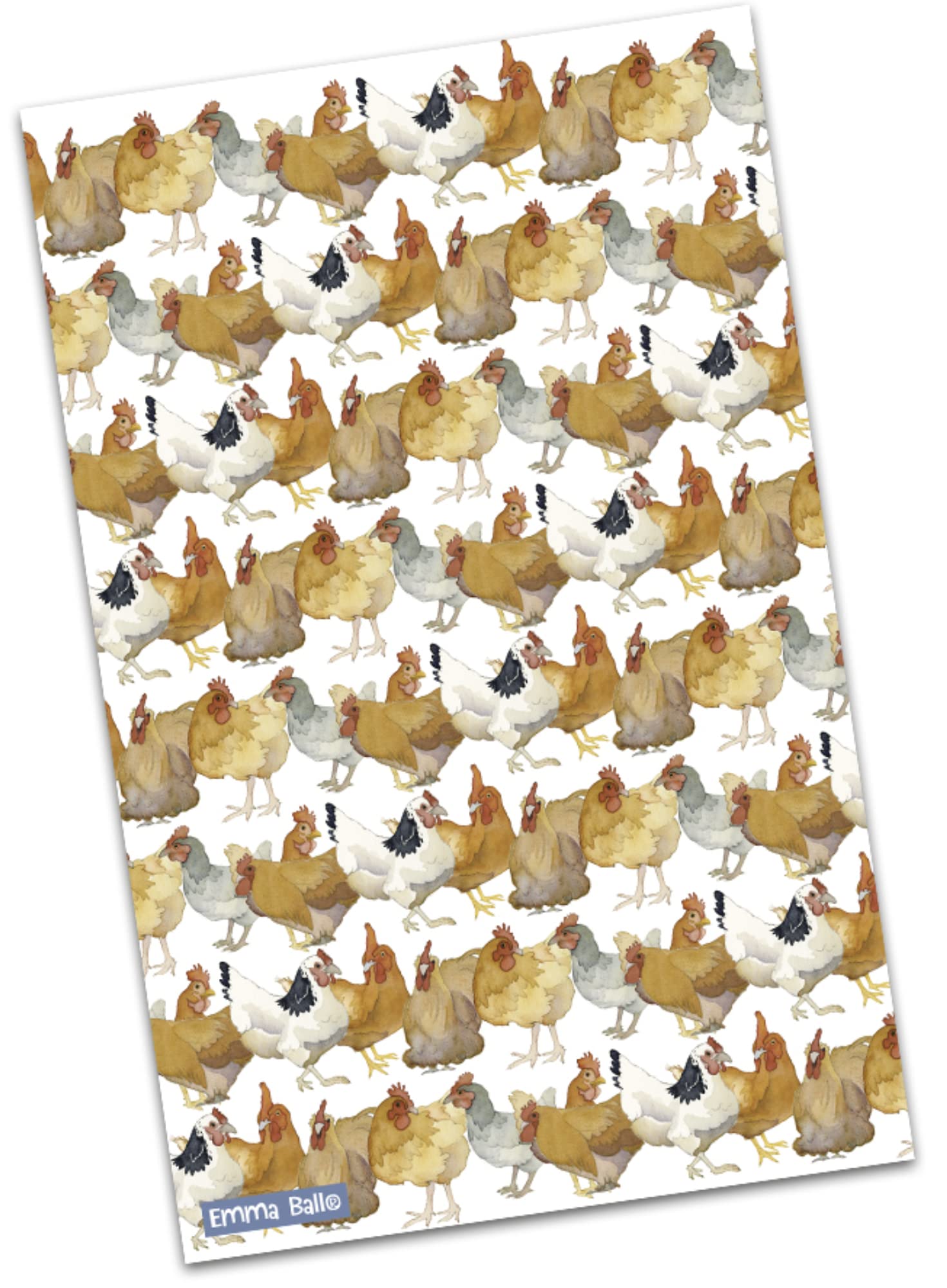Emma Ball Tea Towel - Chickens