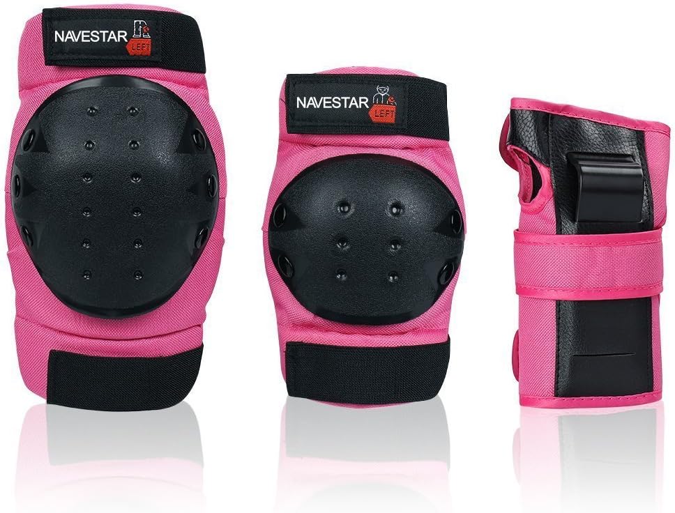 NAVESTAR Knee Pads Elbows Pads Wrist Guards for Kids & Adults, 3 in 1 Protective Gear Set for Skateboarding, Roller Skating, Rollerblading, Snowboarding
