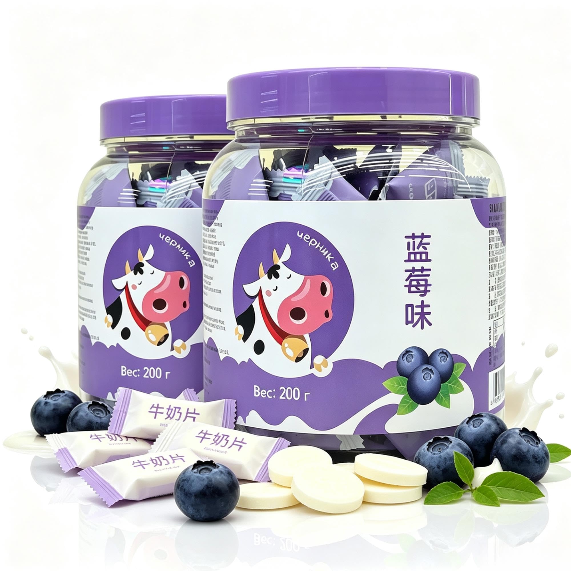 Bacterias de ácido láctico, frijoles de leche arándano latas 2×200g