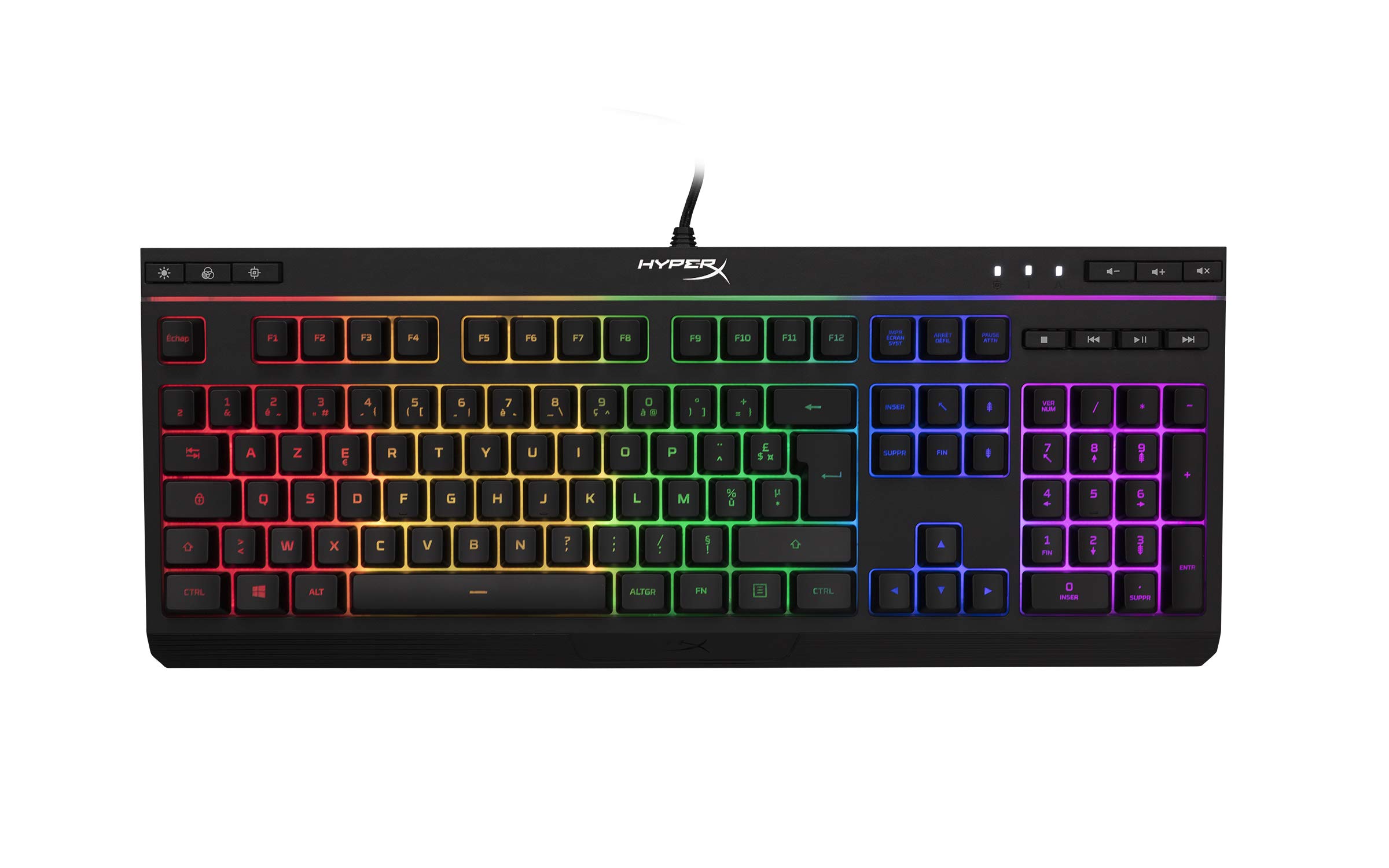HyperX Alloy Core RGB, Tastiera da Gaming Cablata, 6 Effetti di Luce e 3 Livelli di Luminosità, Telaio di Plastica Rinforzata, Tasti Morbidi e Silenziosi, Resistente all'Acqua, Blocco Tastiera, Nera