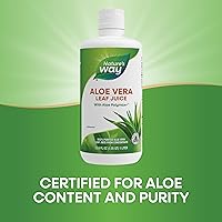 Vista 3 de Jugo de hoja de aloe vera Nature's Way con Polymax+, 99,5% Jugo de hoja de aloe vera purificado concentrado, sin sabor, 33,8 fl oz