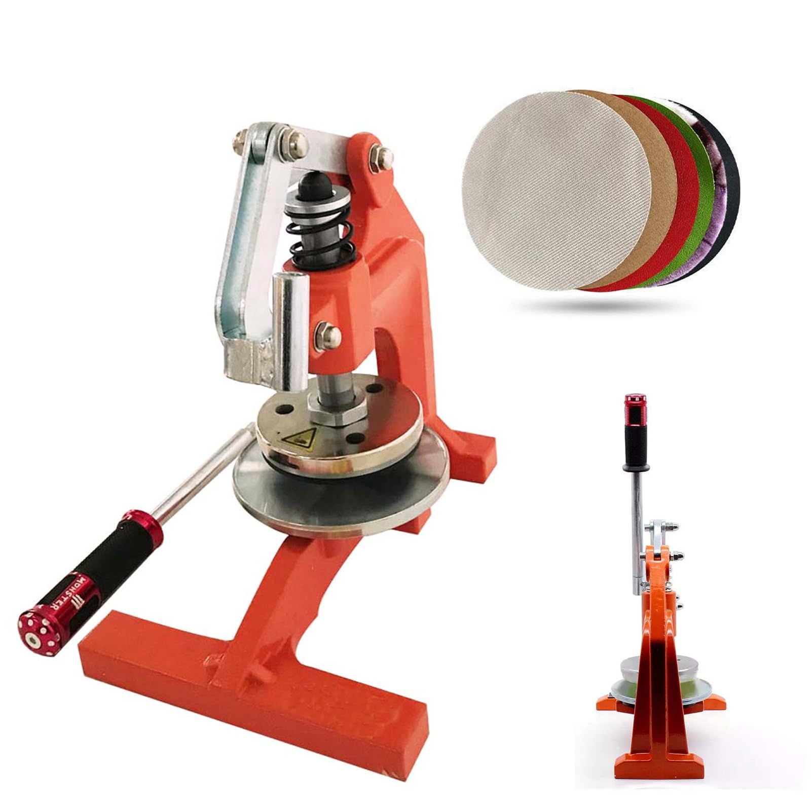Campionatore manuale a disco per tessuti e tappeti, coltello campionamento a pressione a doppia lama, superficie 100 cm², per carta, tessuti, plastica
