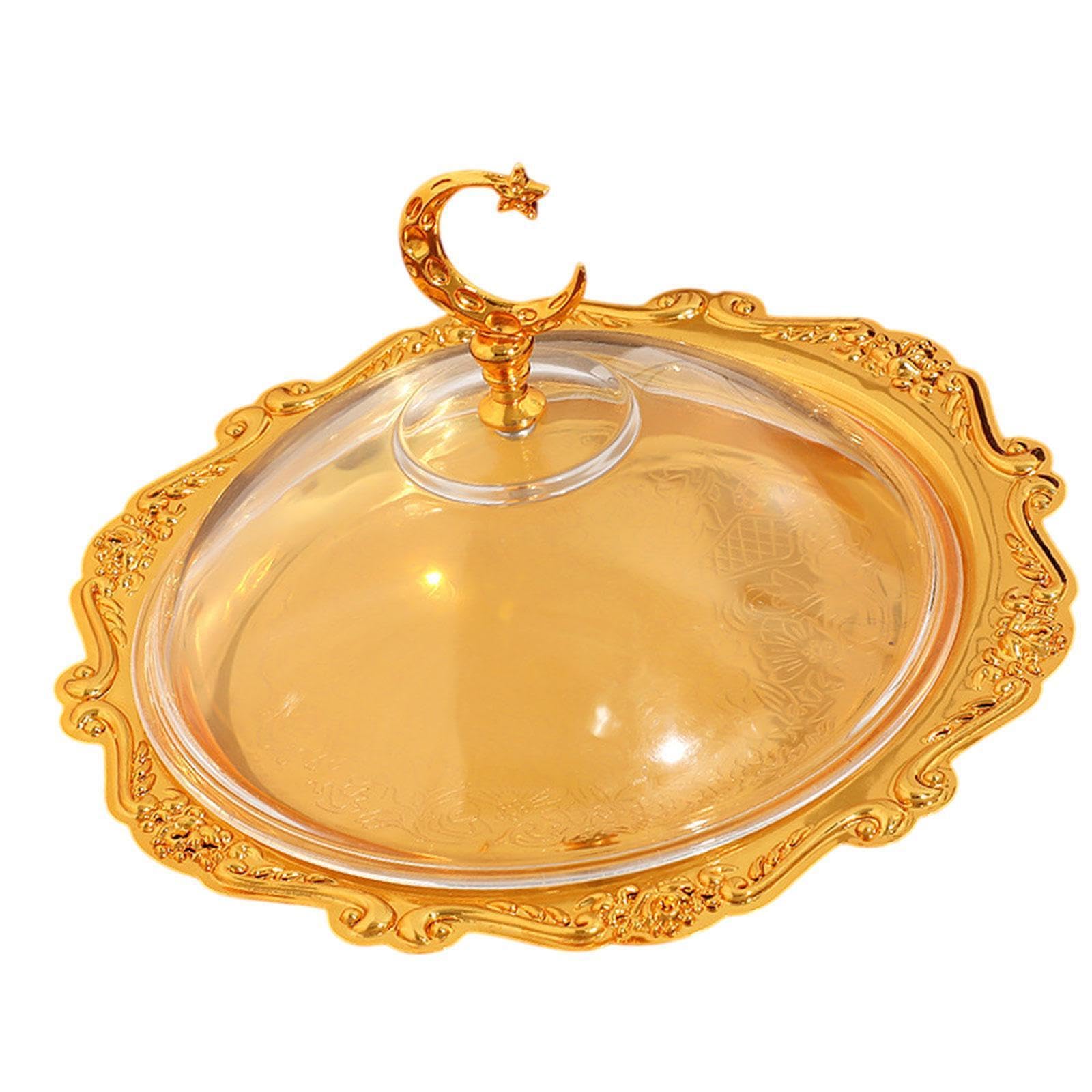 PIXZCSA Charming Snack Serving Tray Cake Dome Serving Tray Presenting Treats At Parties Gatherings And Events Food Plate Acrylic Dish With Dome