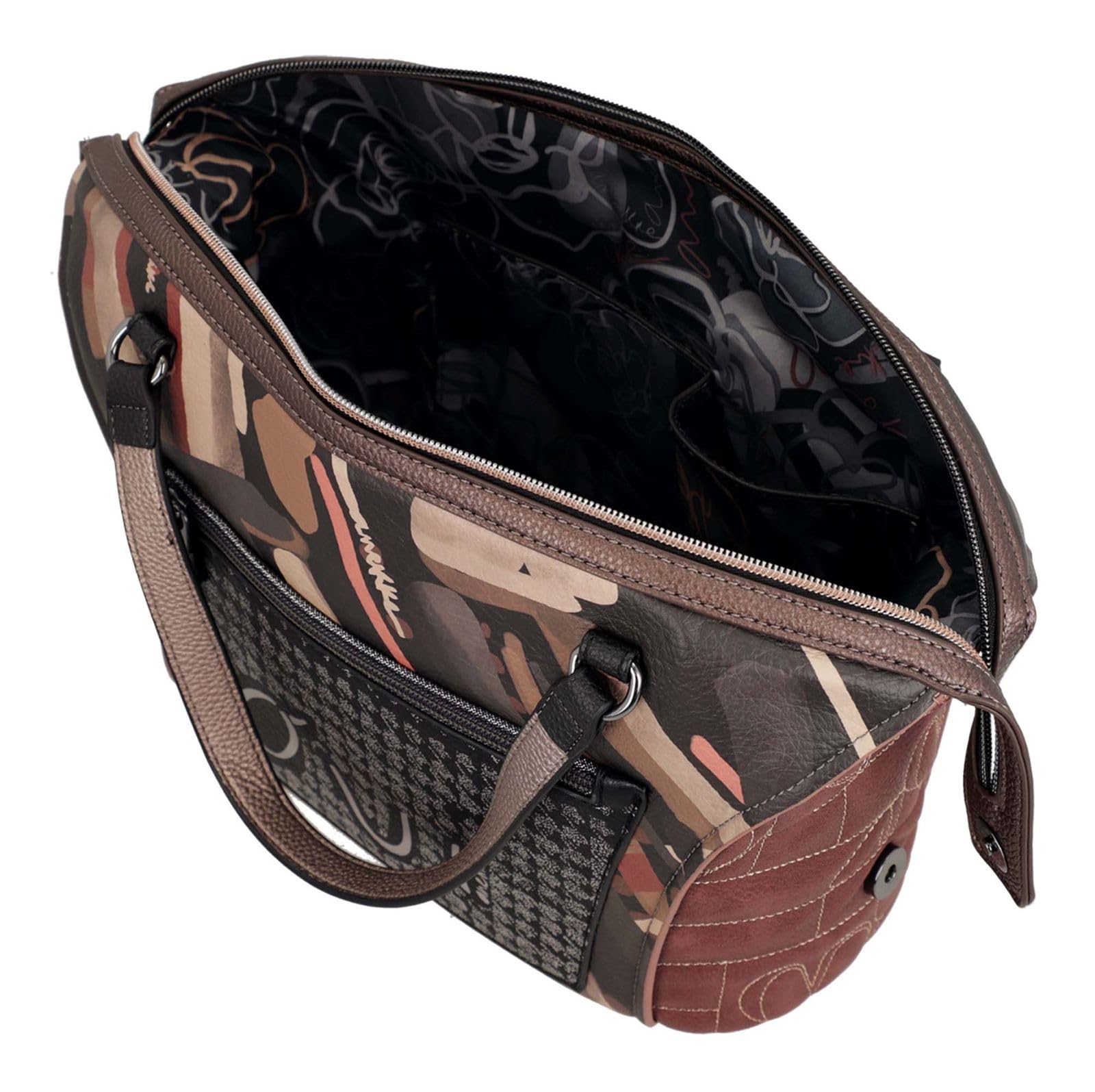 Anekke Bolso de Asa Corta Colección Mademoiselle | Bolso para Mujer | Cierre con Cremallera y Varios Compartimentos | Medidas 28x22x13 cm