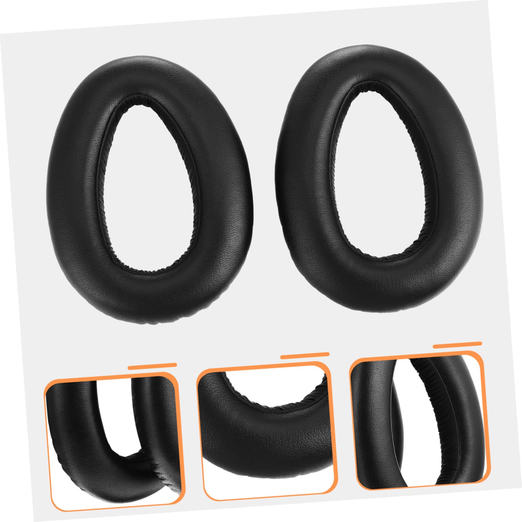 jojofuny 3 Paia Cuffie orecchie headphones Ricambio cuffie nero cuffiette bloototh suono EAR PAD per MB660 Cuscolo dell'orecchio in cuffia per PXC550 Schiuma di memoria Black