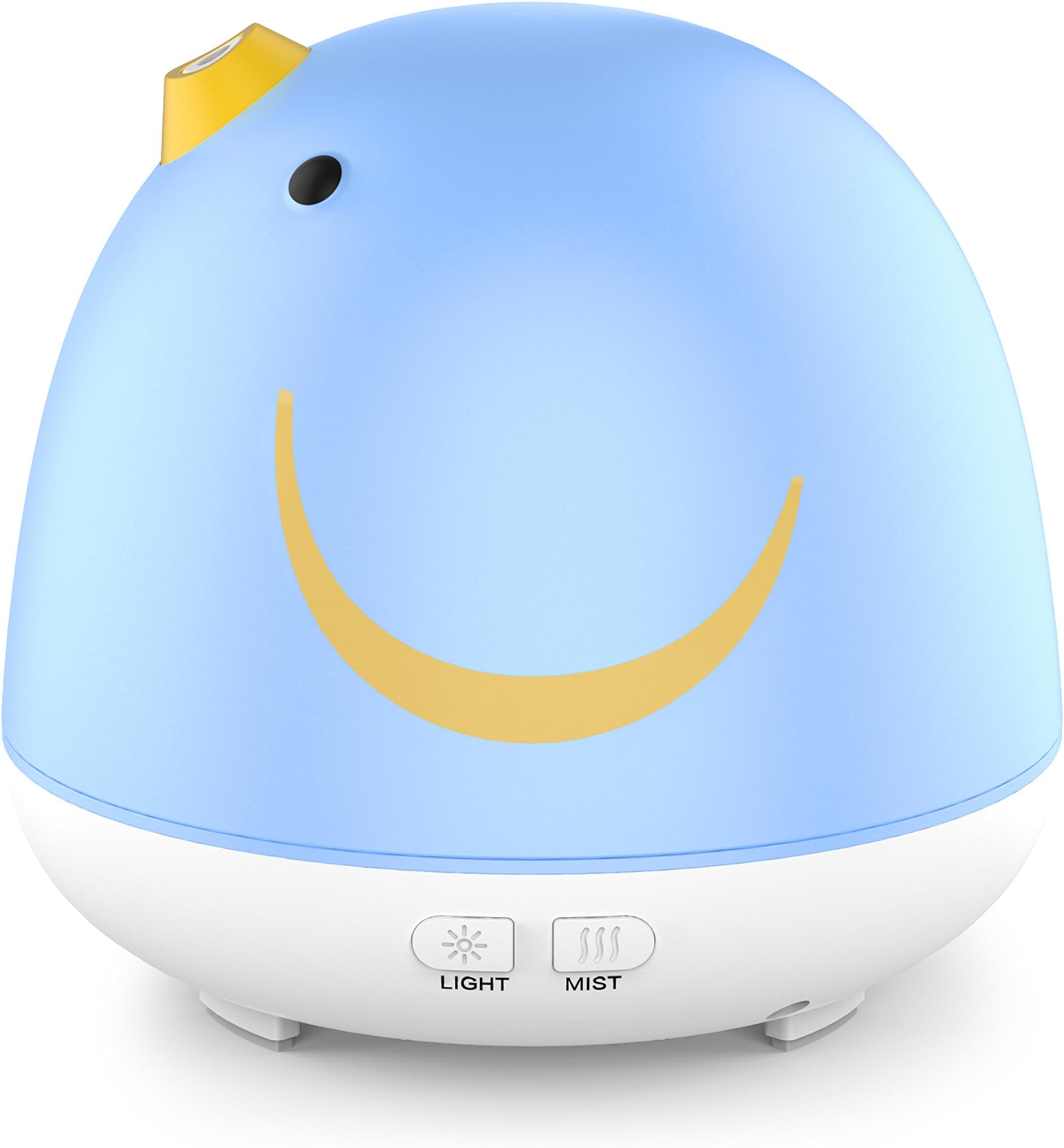 Essential Oil Diffuser, 200ml Ajustable Mist Ultrasonic Aromatherapy Diffuser - with USB-DC 5V-1.5A Charger Cable Powering, 7 Color Changing LED Lights and Waterless Auto-off (AC Adapter Not Included)