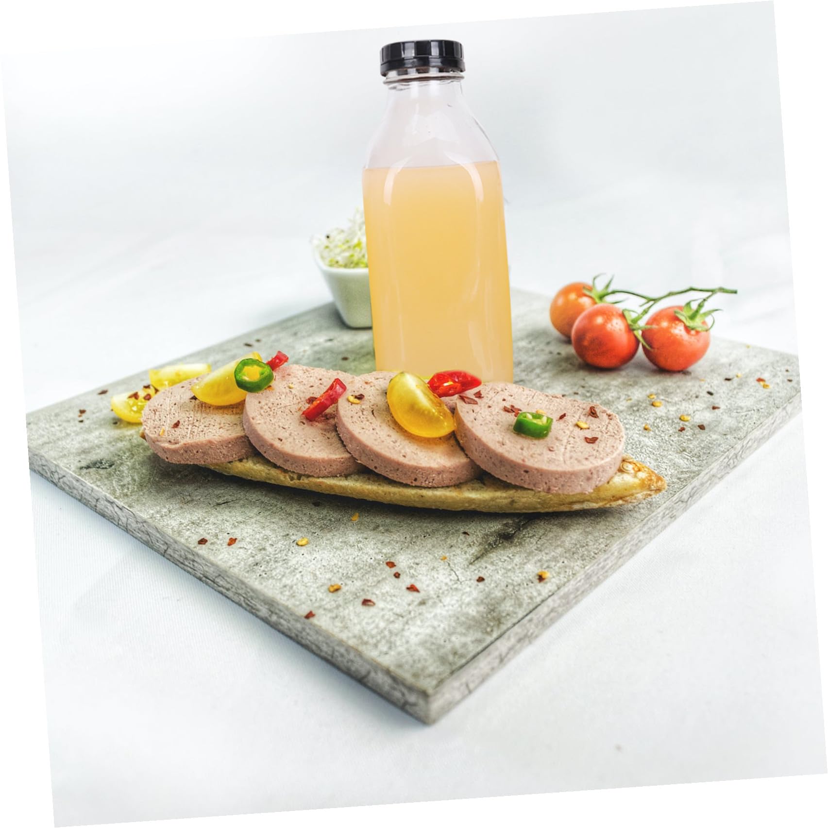 Amosfun 8 Botellas de Leche de Vidrio Transparentes de 300 Ml, Clásicas y Ligeras, Reutilizables para Jugos y Bebidas Desayuno o Después de Comer