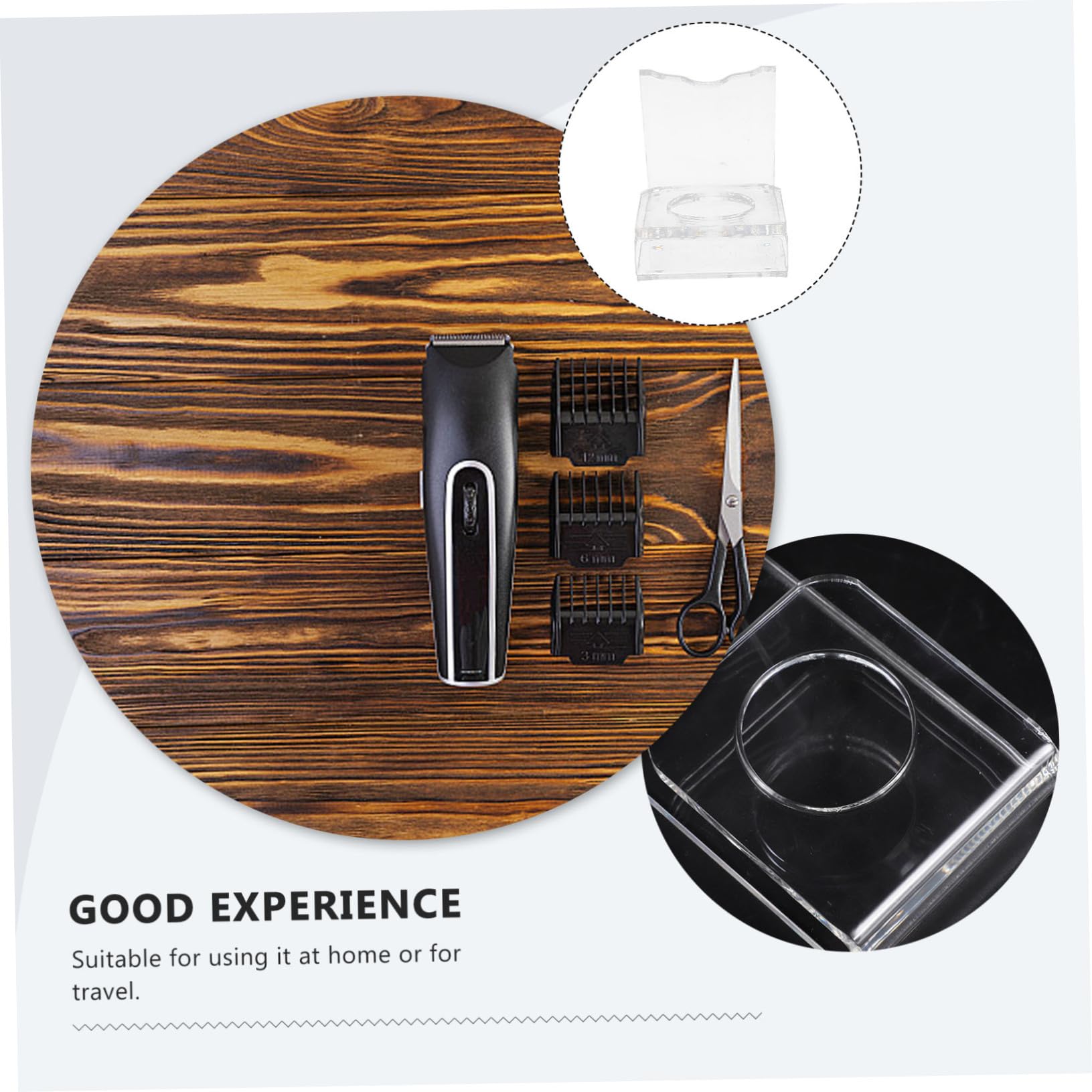 IWOWHERO Display Stand Trimmer Show Rack Razor Holder for Bathroom Razor Holders for Table Shave Stand Table Razor Holder Table Razor Display Holder Acrylic Shaving Frame Electric