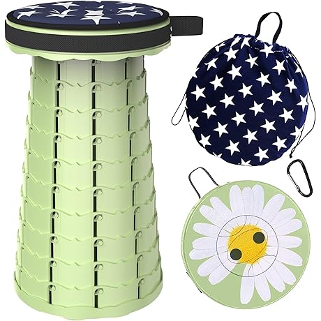 ALEVMOOM Upgraded Telescoping Stool with Cushion for Adults