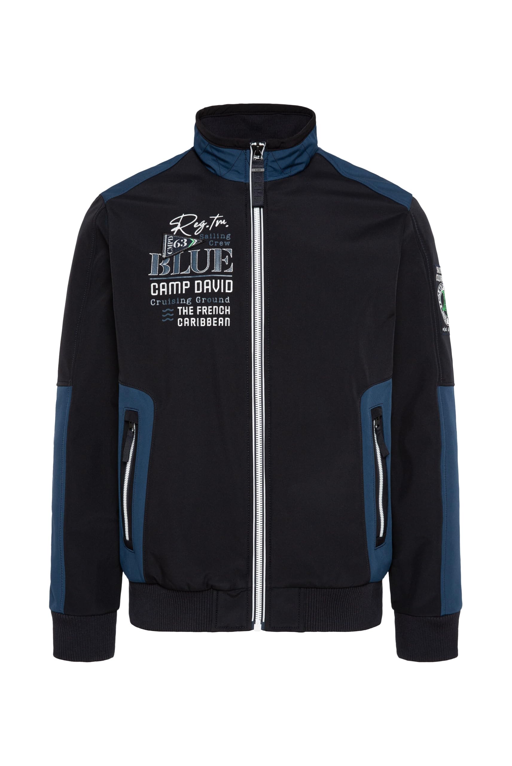 Camp David Herren Softshelljacke mit Colour-Blocking