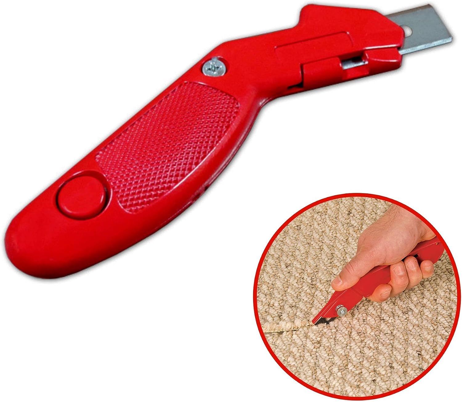 Red Oak Tools Razor Blade Heavy Duty Carpet Knife (Handle Color- Vary)