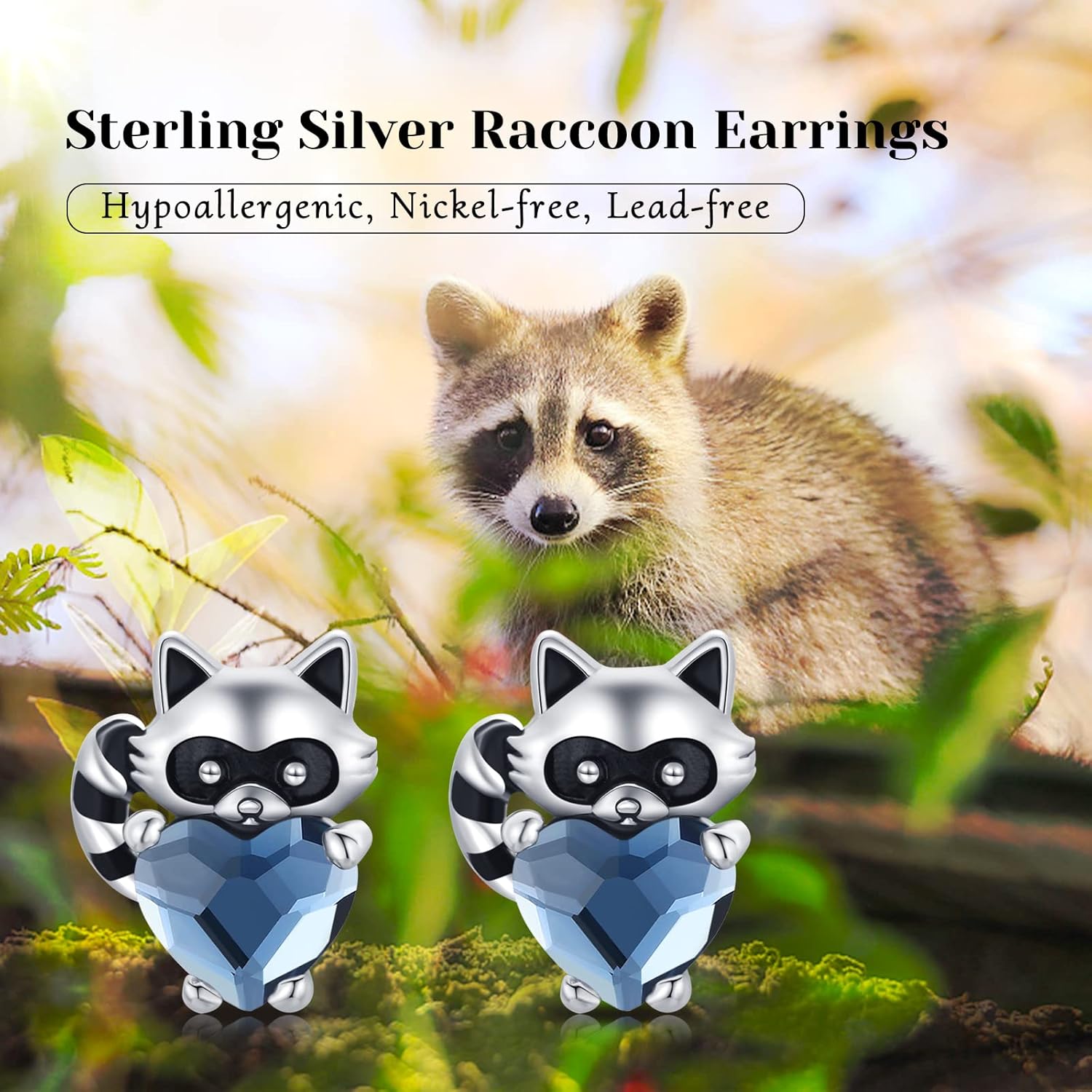 JUSTKIDSTOY Hypoallergenic Earrings Sterling Silver Crystal Cute Animal Studs Earrings for Sensitive Ears Birthday Gifts for Women Girls - Image 6