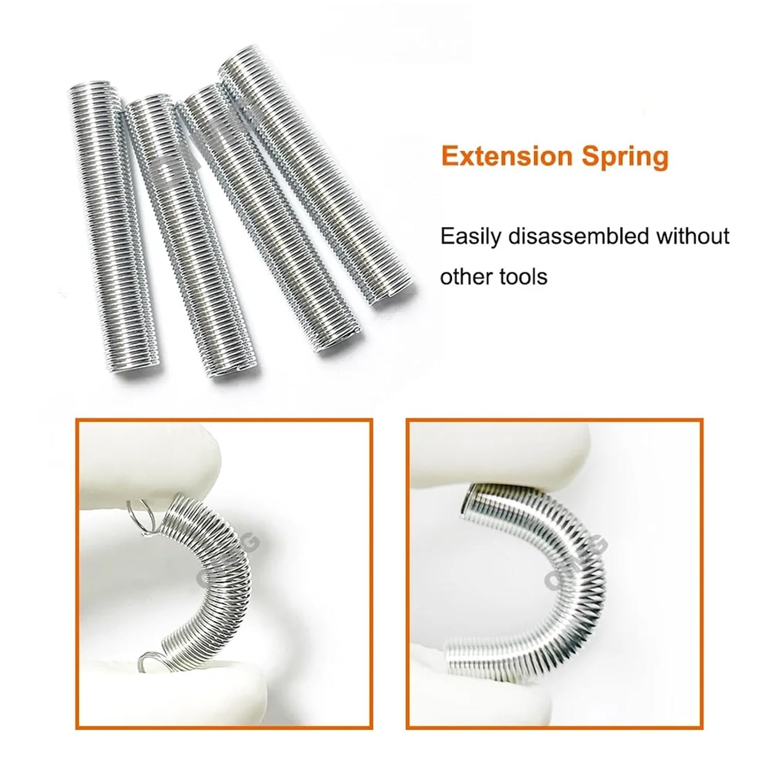 Extension Spring 4set Springs Extension Compression Spring Assortment Set Plated Steel Mechanical Stretching Spring for Home Repairs DIY Tool