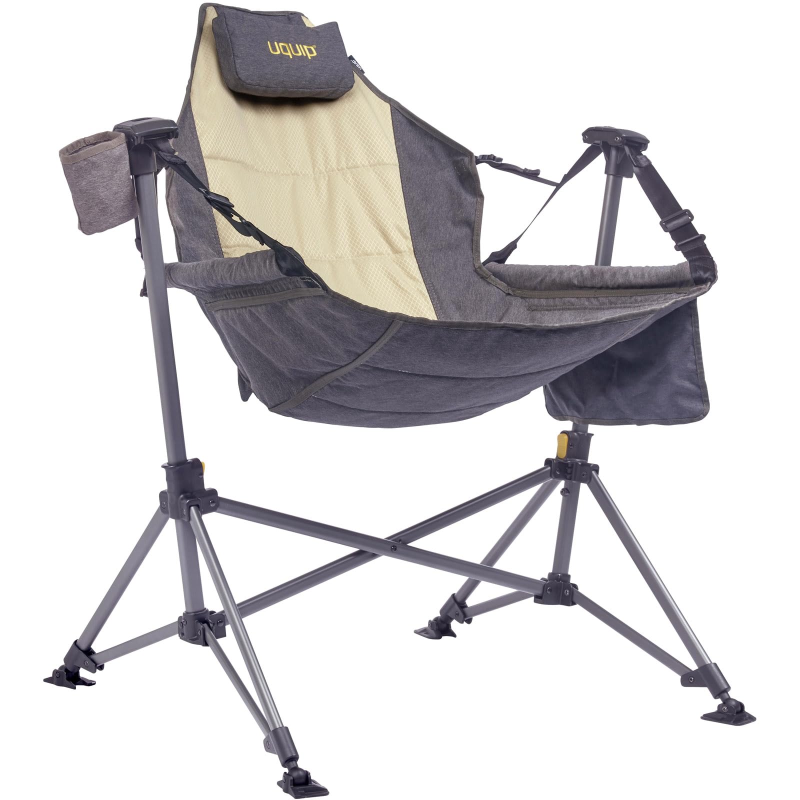 Uquip Chaise de Camping Rocky 2.0 Boulder I Chaise Pliante à Bascule jusqu'à 120 kg I Structure en Acier et Polyester I Idéale pour Le Camping, la Plage, Le Jardin et Les Festivals