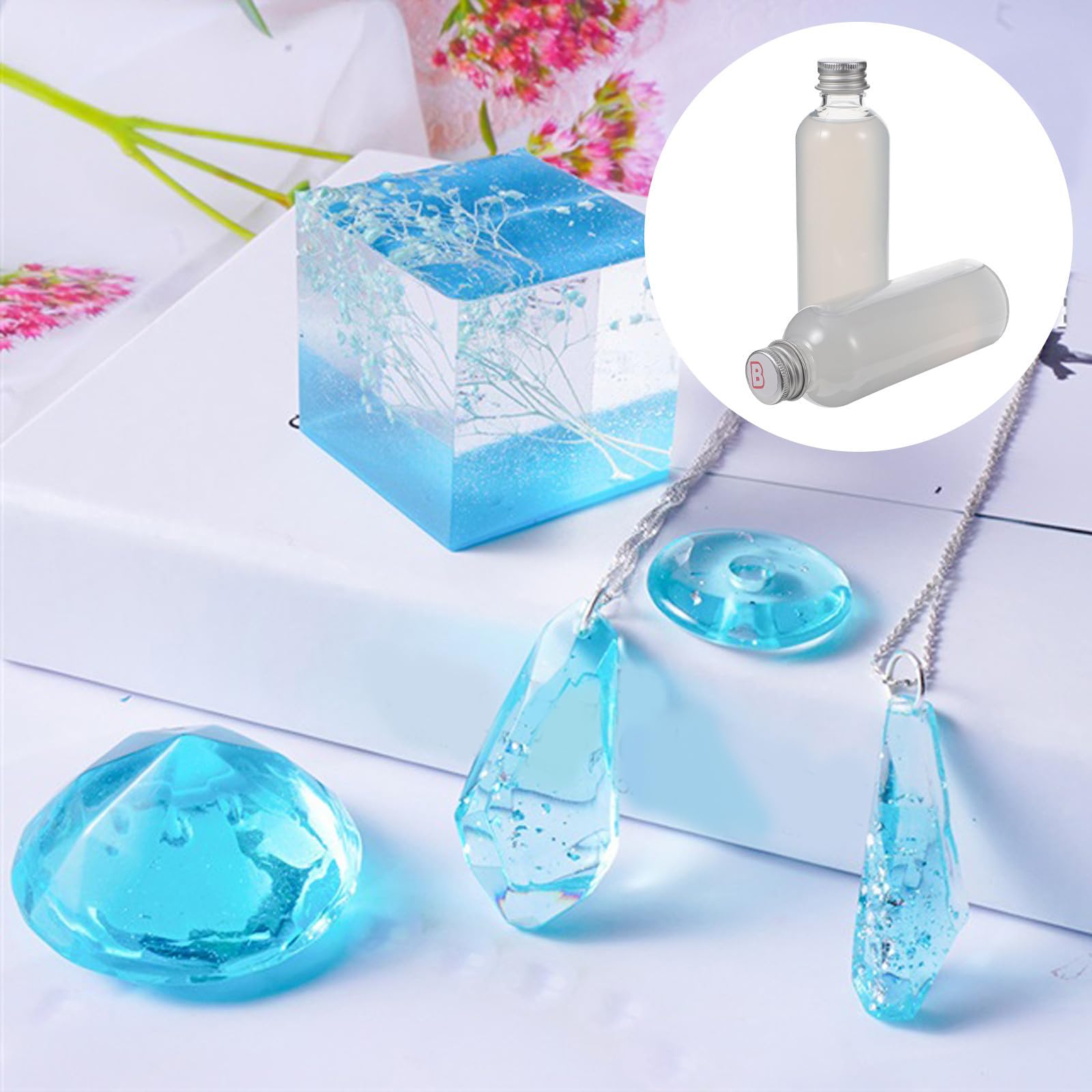 Silicona Líquida Translúcida para Moldes Diy, Mezcla Fácil, Botella