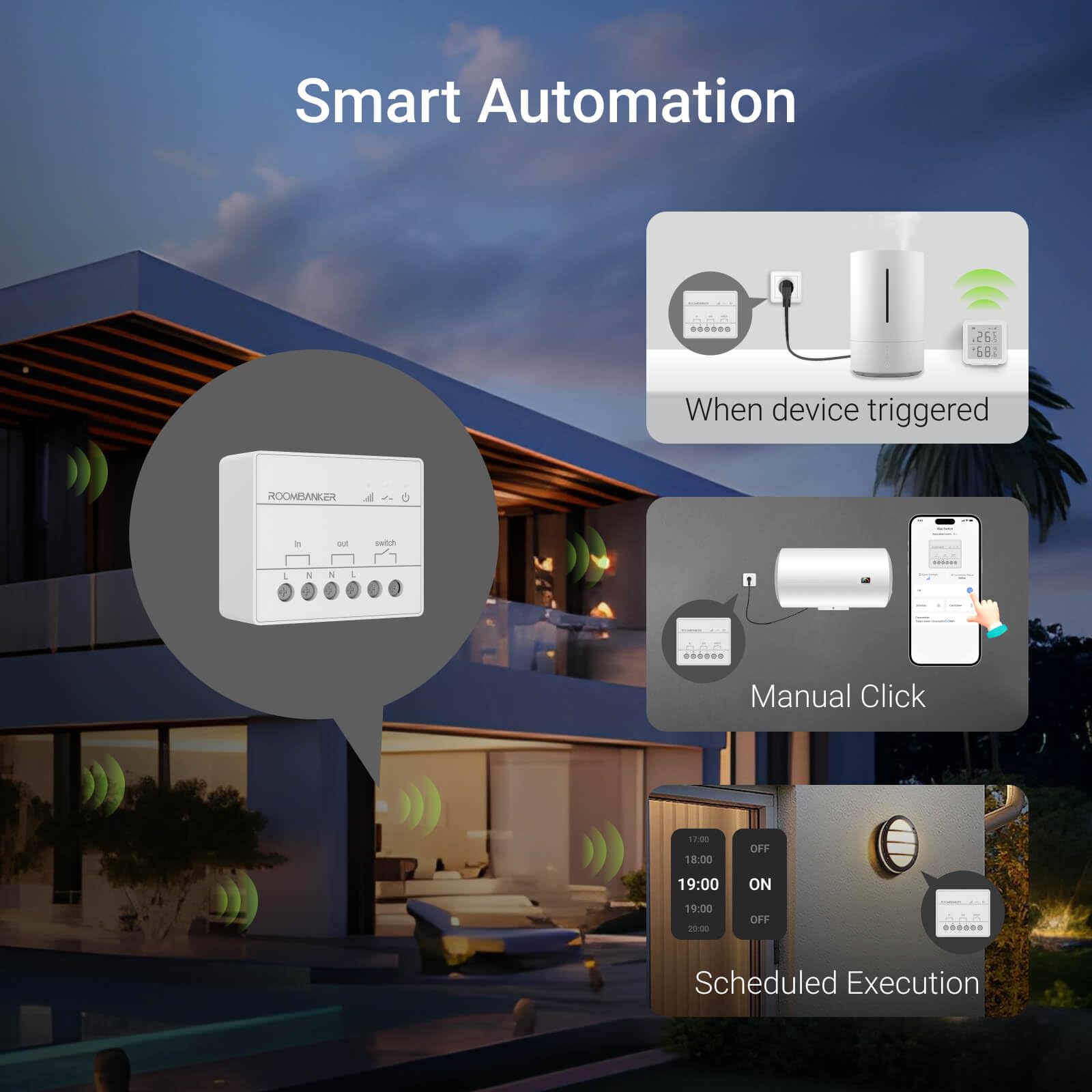 L'interruttore a parete WS1 - Supporto Energy Monitoring (Current, tensione, consumo di energia)