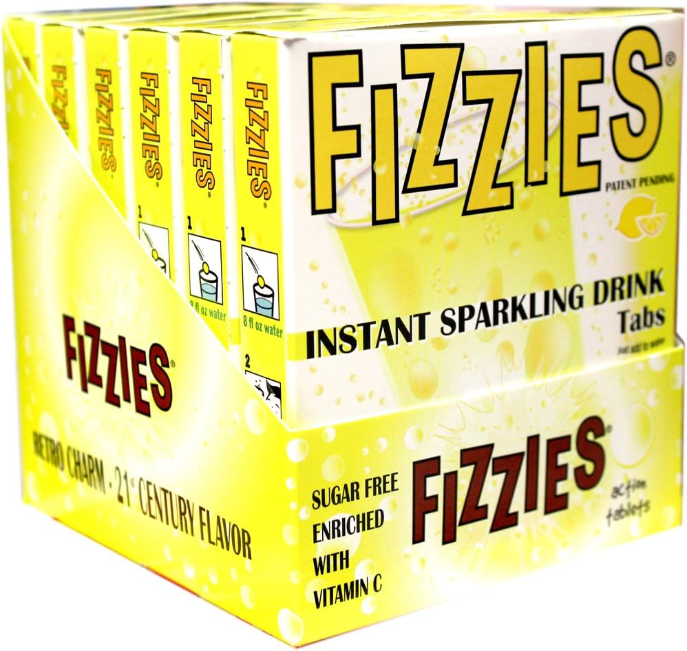 Fizzies Candy Drink Tablets Lemonade 6ct. Powdered Soft Drink Mixes Grocery