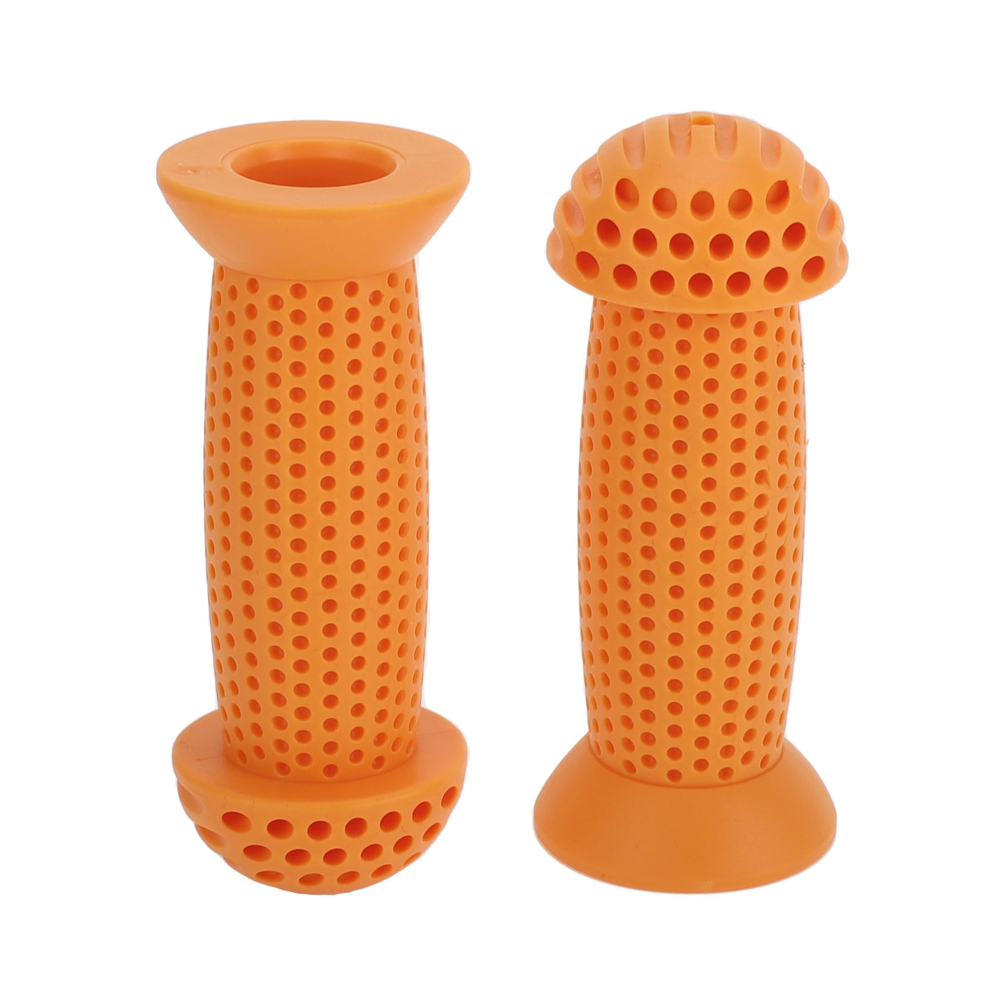 TUCKBOLD Child Bike Handlebar Grips Covers 100mm Long Soft | Children Bicycle End Grips Protector Orange 1 Pair