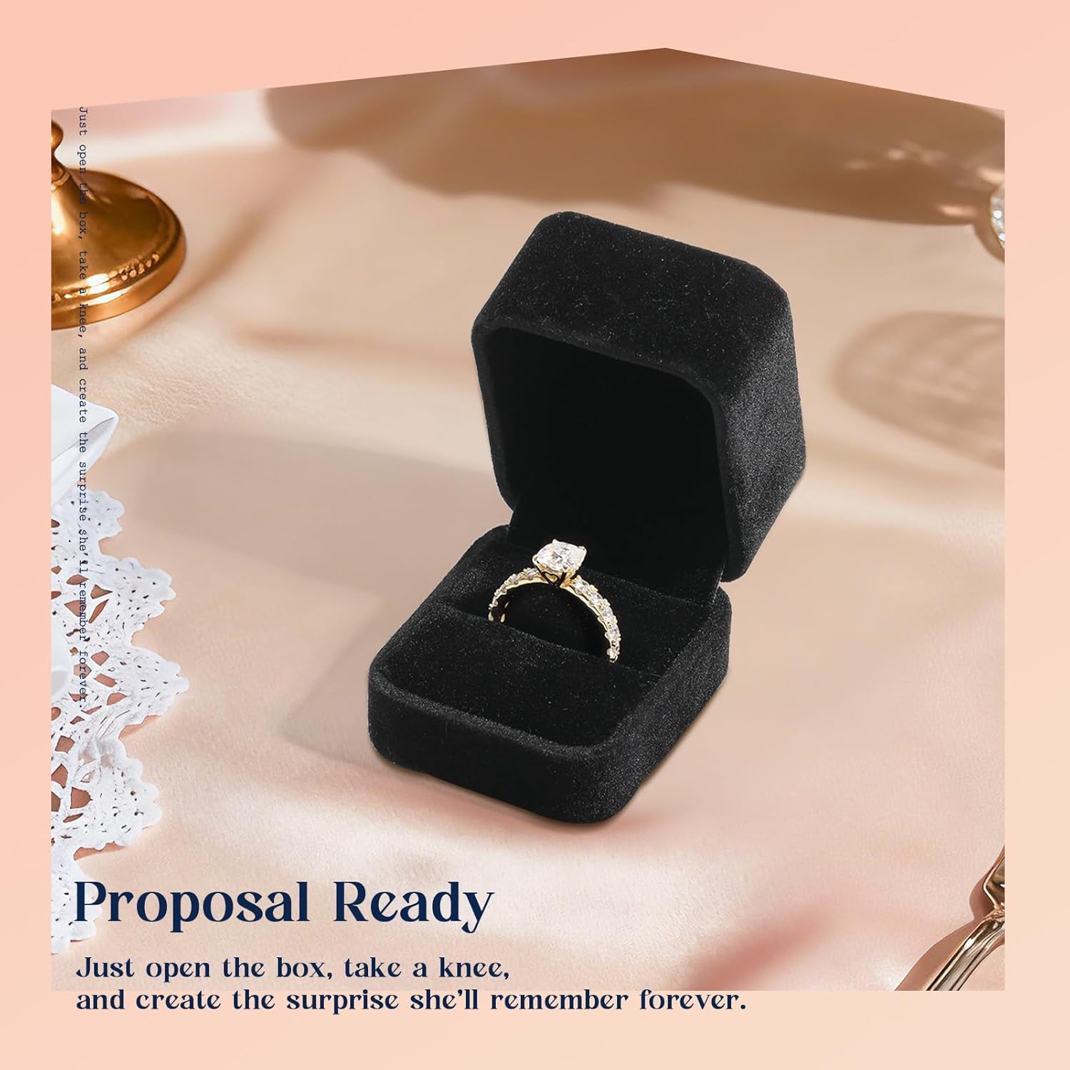 3CT Moissanite Engagement Rings for Women, Perfect for Romantic Proposal, Elongated Cushion Cut D Color VVS1, Sterling Silver White/14K Gold Plated, Anniversary Valentines Gift Size 5-9 - Image 3