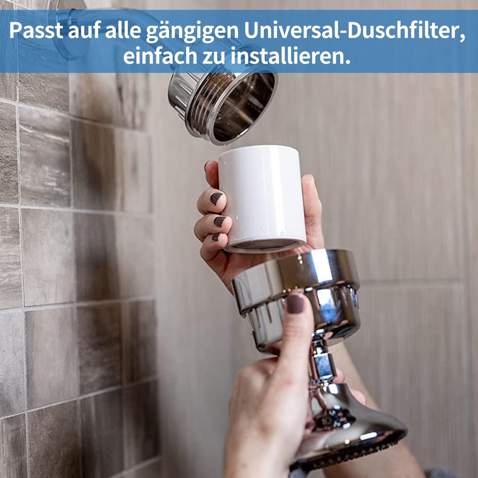 Raheem 2 Stück 36 Stufen Duschfilter Universal Ersatzpatronem Shower Filter for Hard Water Entfernt Chlor, Schwermetalle, Kalk, Gerüche für Haut und Haar gesund Hohe Leistung Dusche Filterpatrone