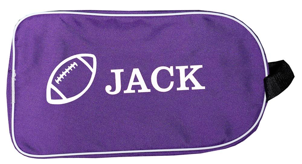Personalized SPORT Football Boot Bag,Shoes bag, School, Sports, PE (Purple_Rugby_ball)-picture-10