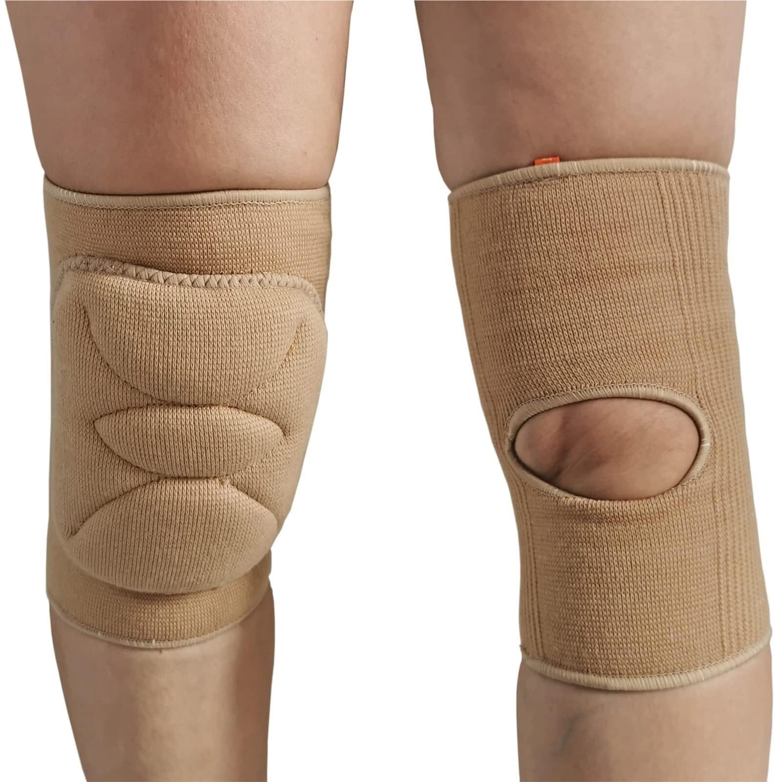 Wandern Kniebandage Knieschützer, Sportunterstützung, Verdickter Schwamm, rutschfest, Kollisionssicher, Geeignet for Tanz-Yoga Fitness Knieorthese(A,L)