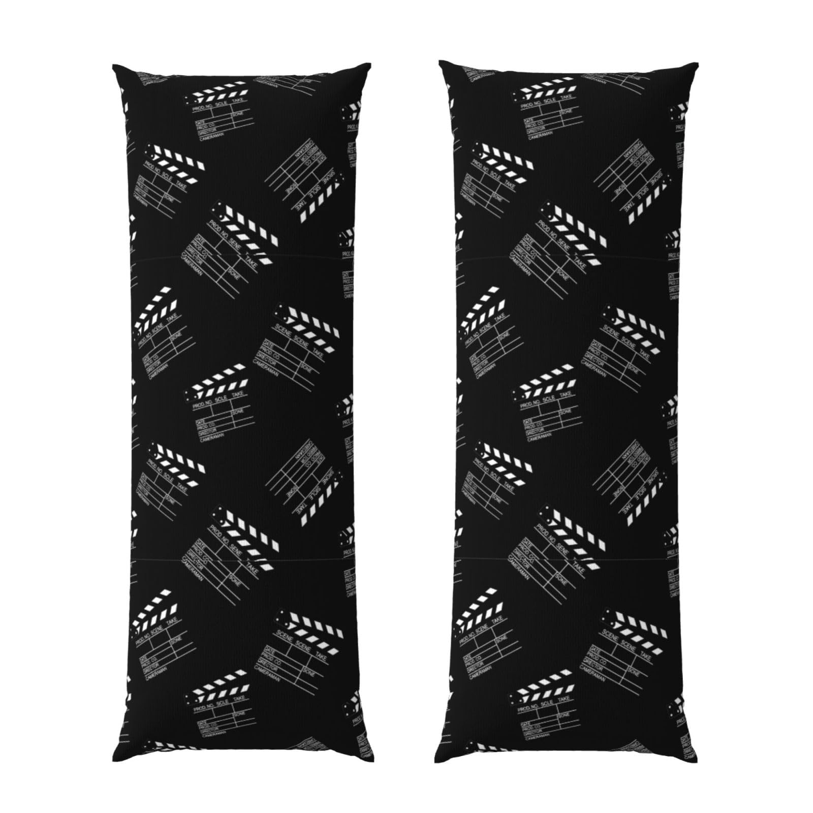 Body Pillowcase 20x54, Movie Clapboard, Premium Ultra Soft Pillow Cover with Zipper Closure, Breathable Bedding Protector for Men Women Bed Sofa
