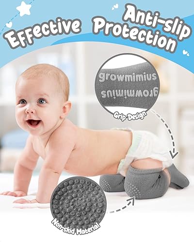 Miniatura 3 de Calcetines antideslizantes para bebés y niñas para gatear con la rodilla y antideslizantes el mejor regalo para bebés rodilleras unisex para bebés