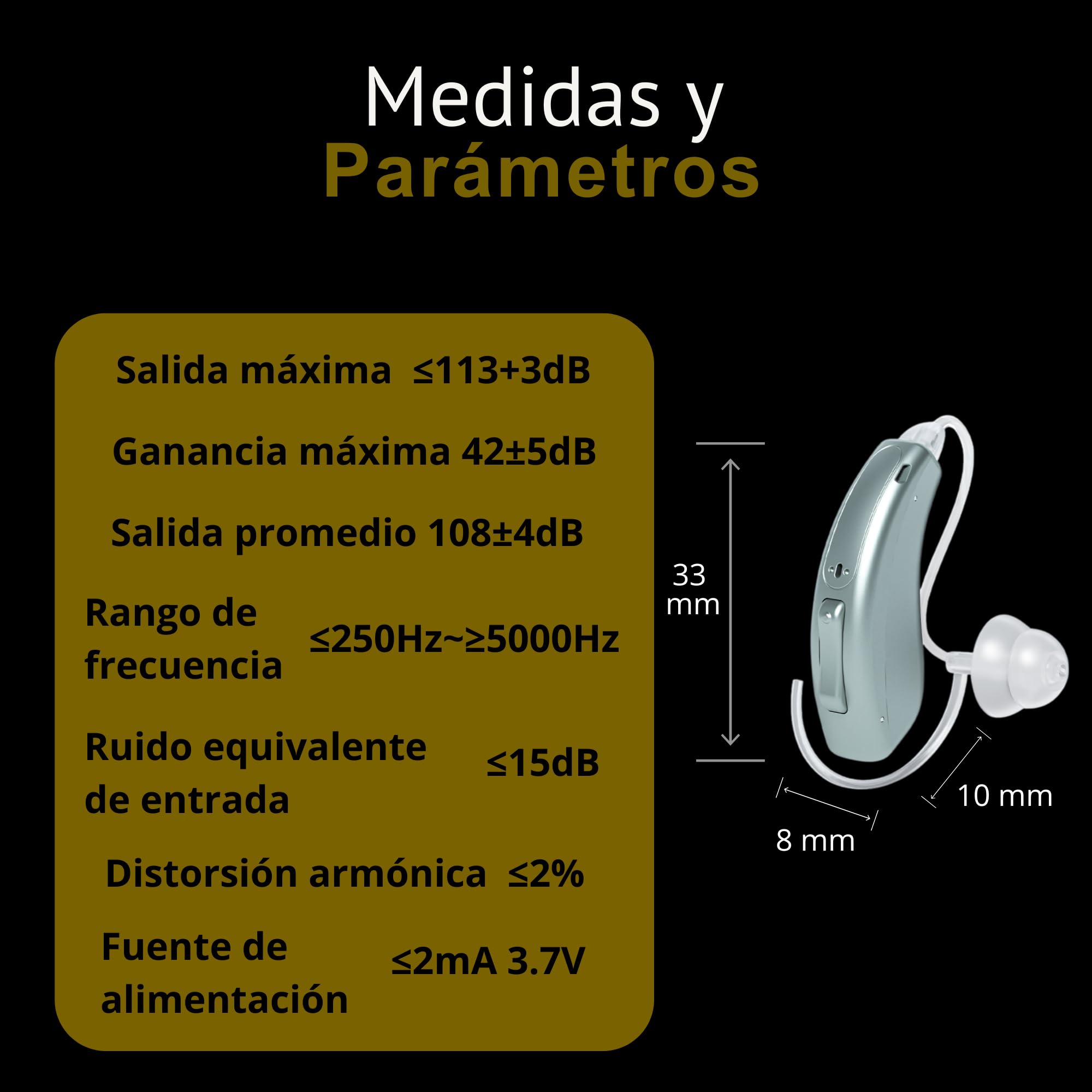 Amplificador Auditivo Recargable - Amplificador de Sonido para Mayores Inalámbrico con Bluetooth para Llamadas y Música y APP Móvil, 16 Canales de Nueva Generación, Invisible, Manual y APP en Español