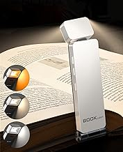 Tyreses Luce per Lettura Libri a Letto, Lampada da Lettura a LED Portatile con Clip, Ricaricabile USB, 3 Colori e 3 Luminosità Regolabili in Continuo, Regalo per Bambini e Amanti Della Lettura（Bianco）