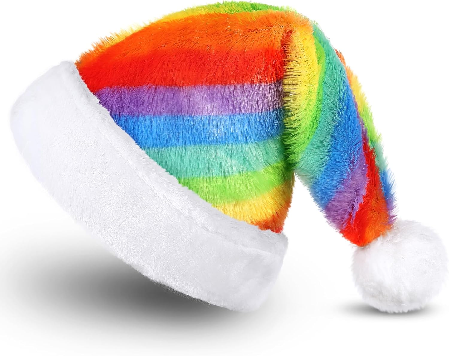 Amazon.com: ASENKU Rainbow Santa Hat, Christmas Hat, Xmas Holiday Hat