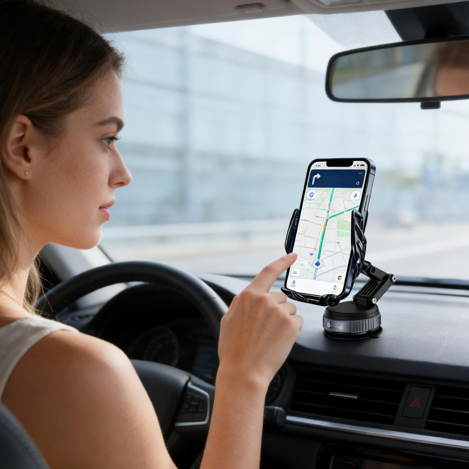 Caricabatterie Wireless per Telefono in Auto Supporto Cruscotto Con | Supporto del Caricatore Auto 15W per Video Streaming, Parcheggio, Viaggi e Spostamenti Quotidiani