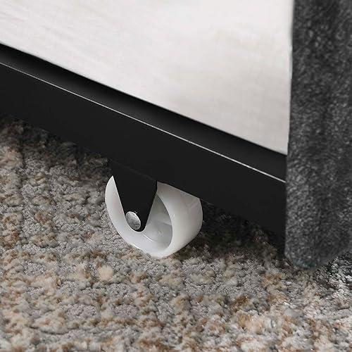 Miniatura 9 de Sofá cama de tamaño matrimonial con cama nido individual, sofá cama capitoné tapizado con botones y adornos de uñas en los brazos, marco de cama de