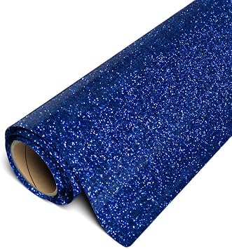 Siser Glitter HTV 12"x3ft Roll Royal Blue Iron on Heat Transfer Vinyl