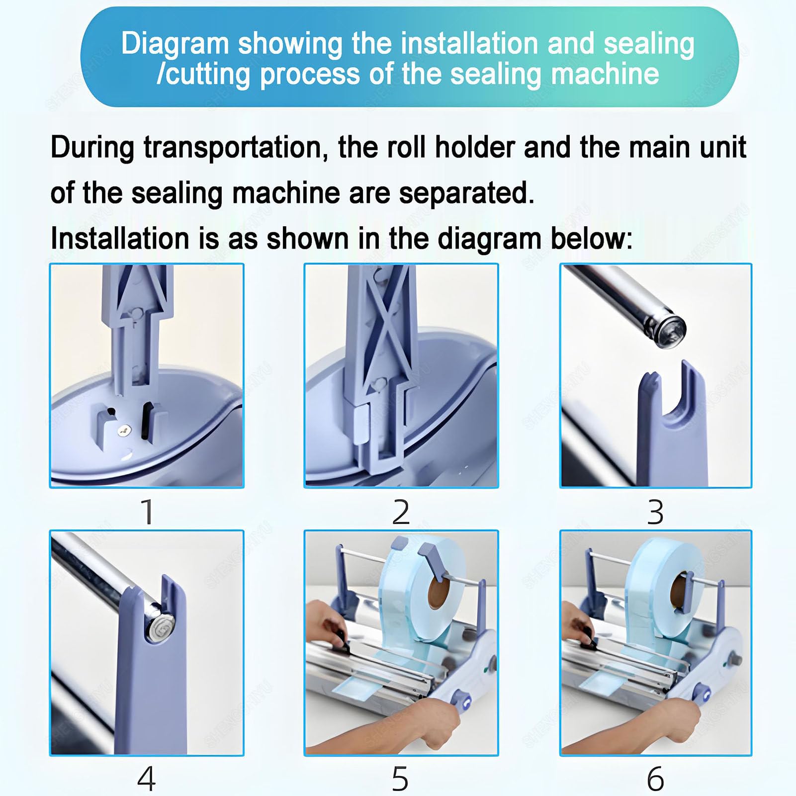 Machine de Scellage Dentaire Sac de Stérilisation Machine d'emballage Machine de Désinfection Sac Scellant avec Support,Scelleuse Thermique pour Scellage d'emballage