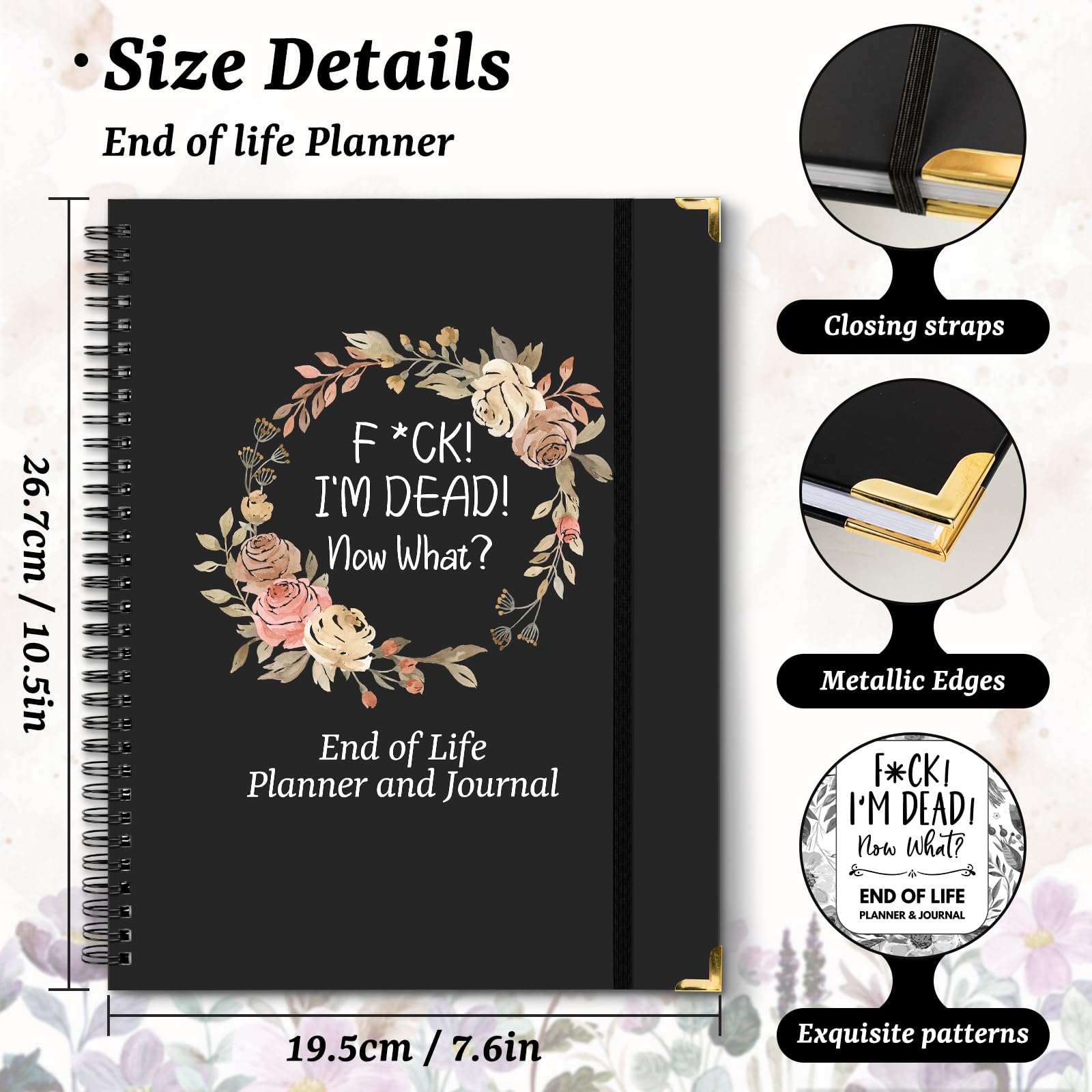 A4 End Of Life Planner, Fuck I’ Dead Now What Book Planner Guided