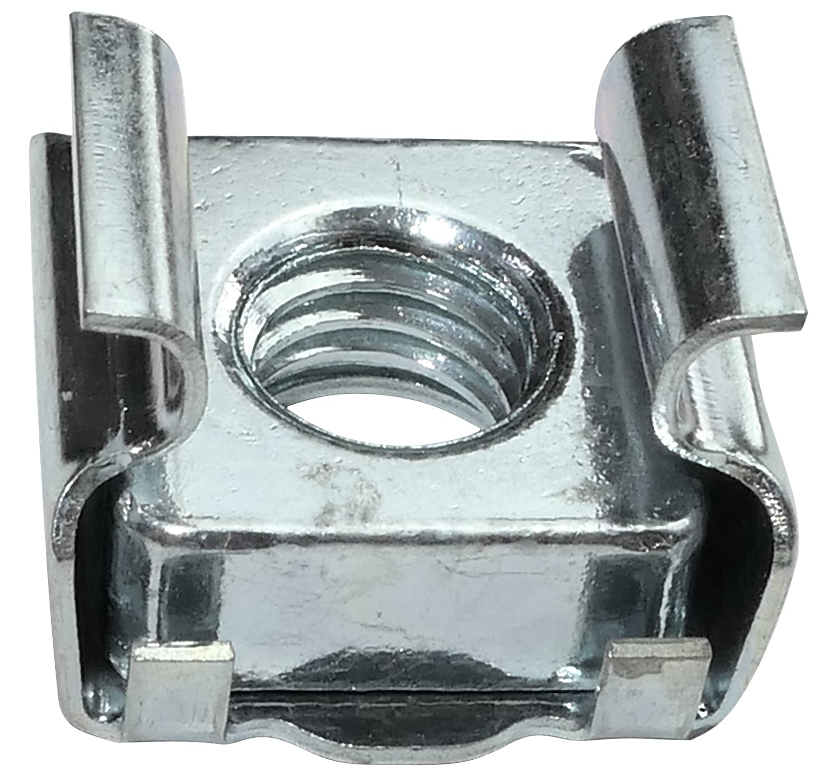 AERZETIX Juego de 10 Tuercas Enjauladas Cuadradas M6 | Acero al Carbono Galvanizado, Para Chapa, Fijación de Pared, C49675