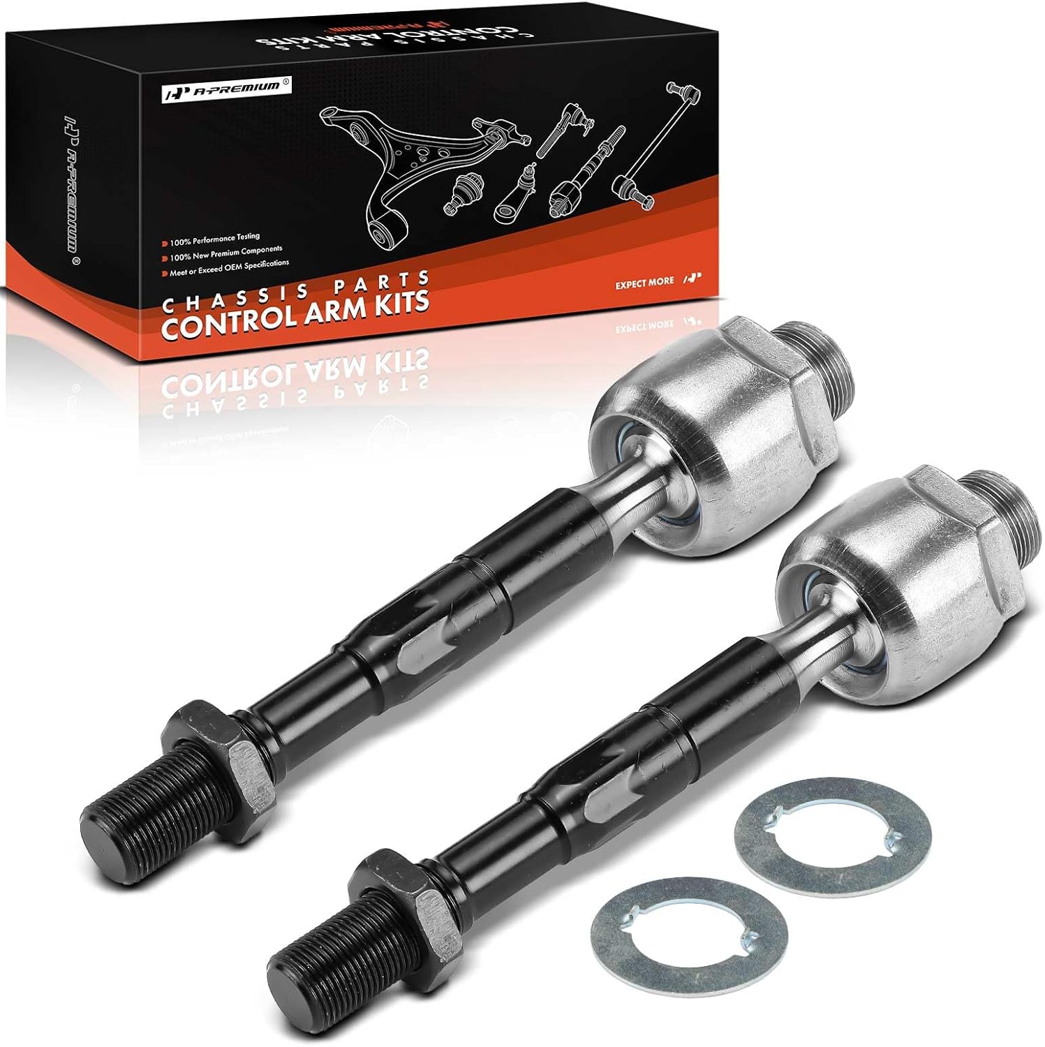 A-Premium 2 x Front Inner Tie Rod Ends, Compatible with Toyota Land Cruiser 2004-2007 & Lexus LX470 2003-2007