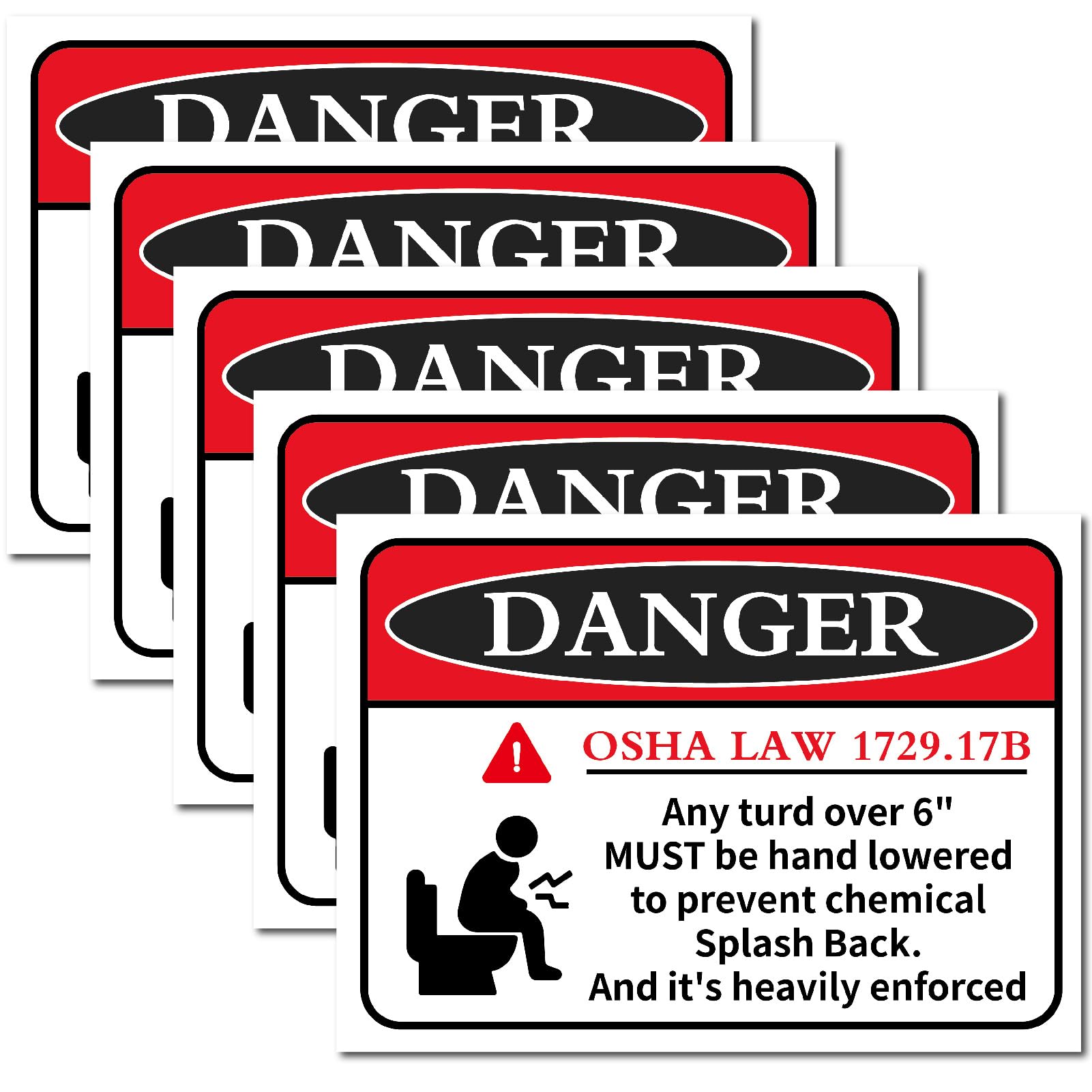 Amazon.com: CRASPIRE 5Pcs OSHA Law 1729.17B Warning Sign Sticker
