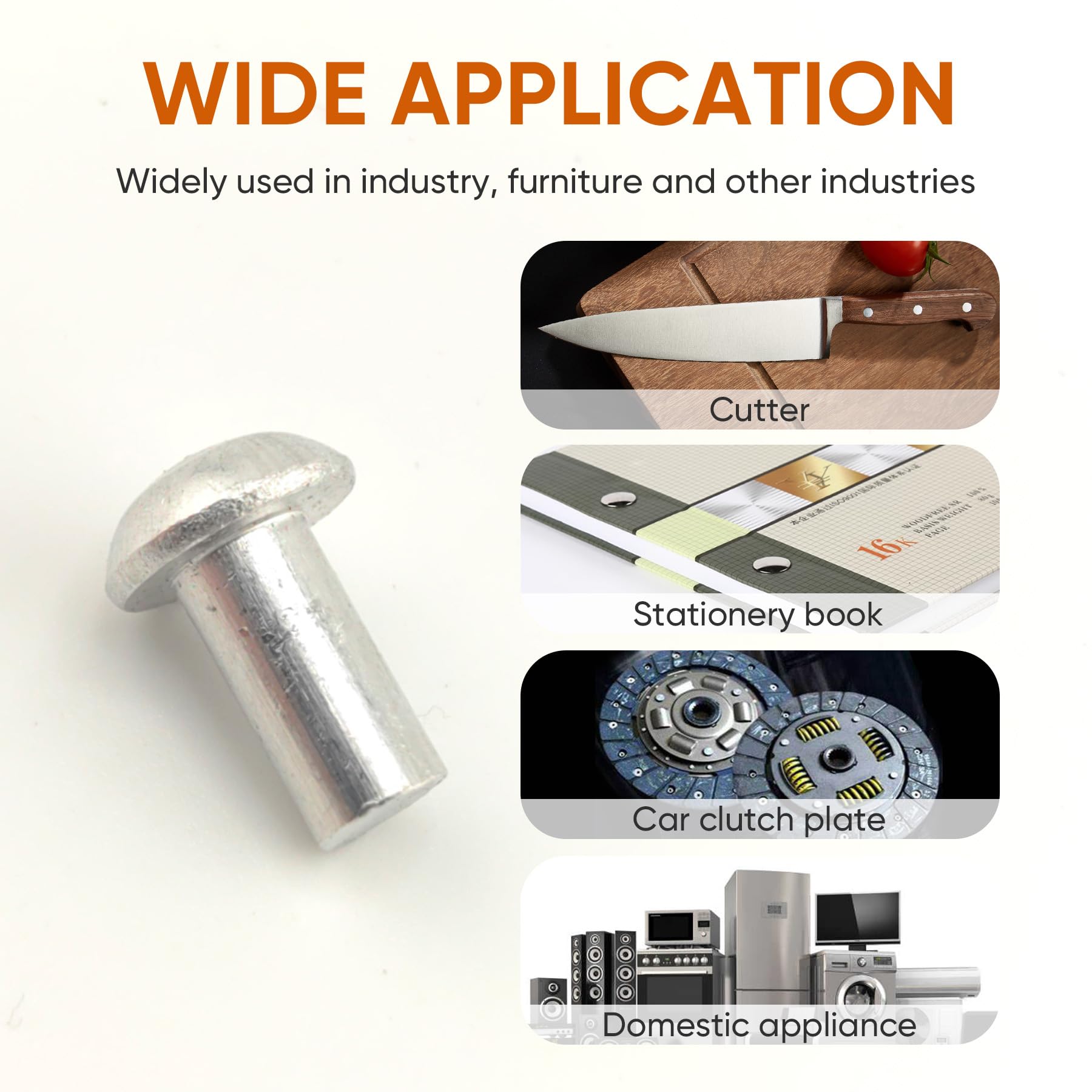 Aluminum Rivets - 150 Pack, Corrosion Resistant -5 Aluminum Rivets - 150 Pack, Corrosion Resistant -5