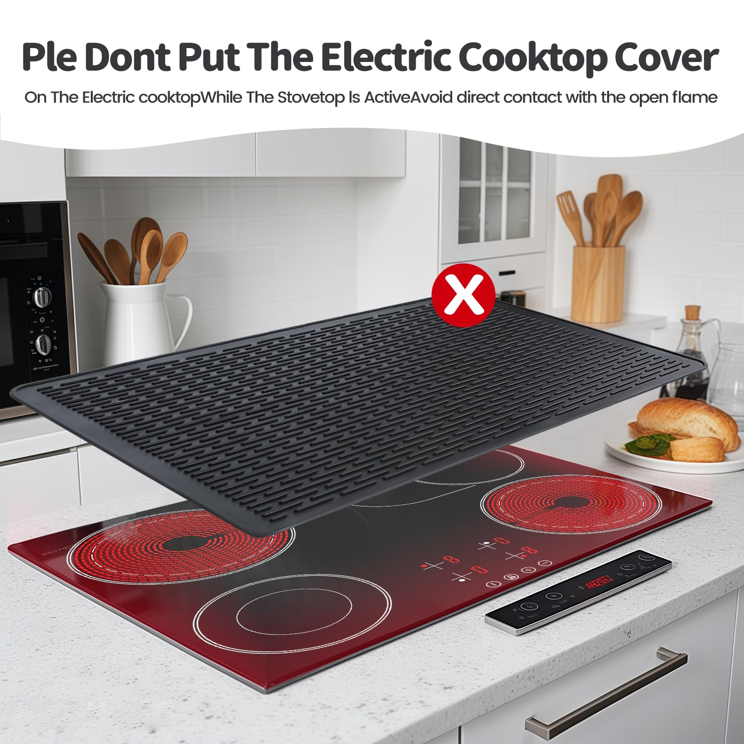 Cubierta Superior De Tufa Eléctrica, Tera De Protección De Silicona Para Tapa De Vidrio, Tera De Secado De Platos Para Cocina, Protector De Alfombrillas De Tufa - AliExprs