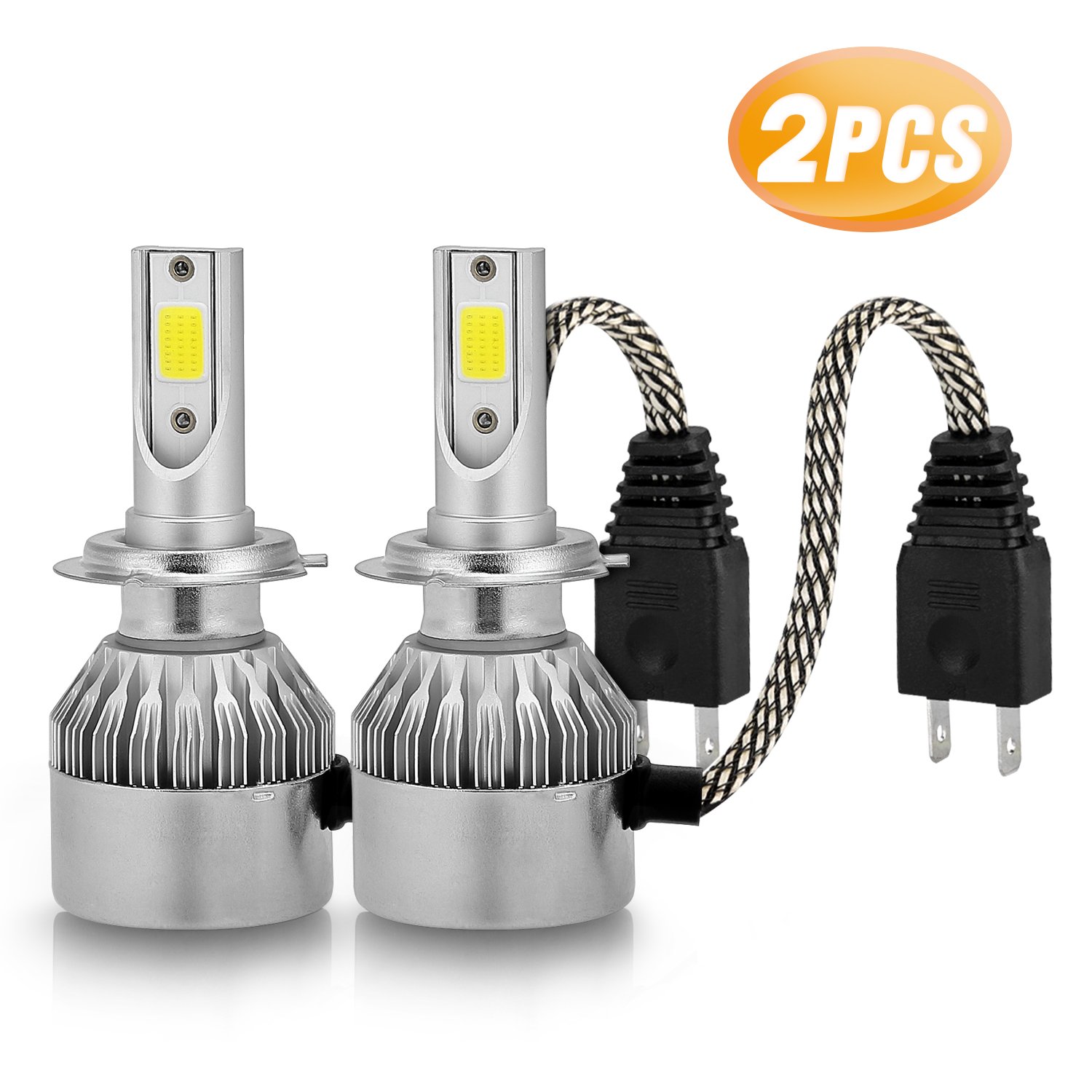 Uten H7 LED Headlight Bulbs Car Headlamp Kit 36W 6000K 3800LM Exterior Headlamp Low Beam Conversion Kit 2X Auto Car Light/Vehicle replaces HID Lamps (Upgraded Energy Class A+)