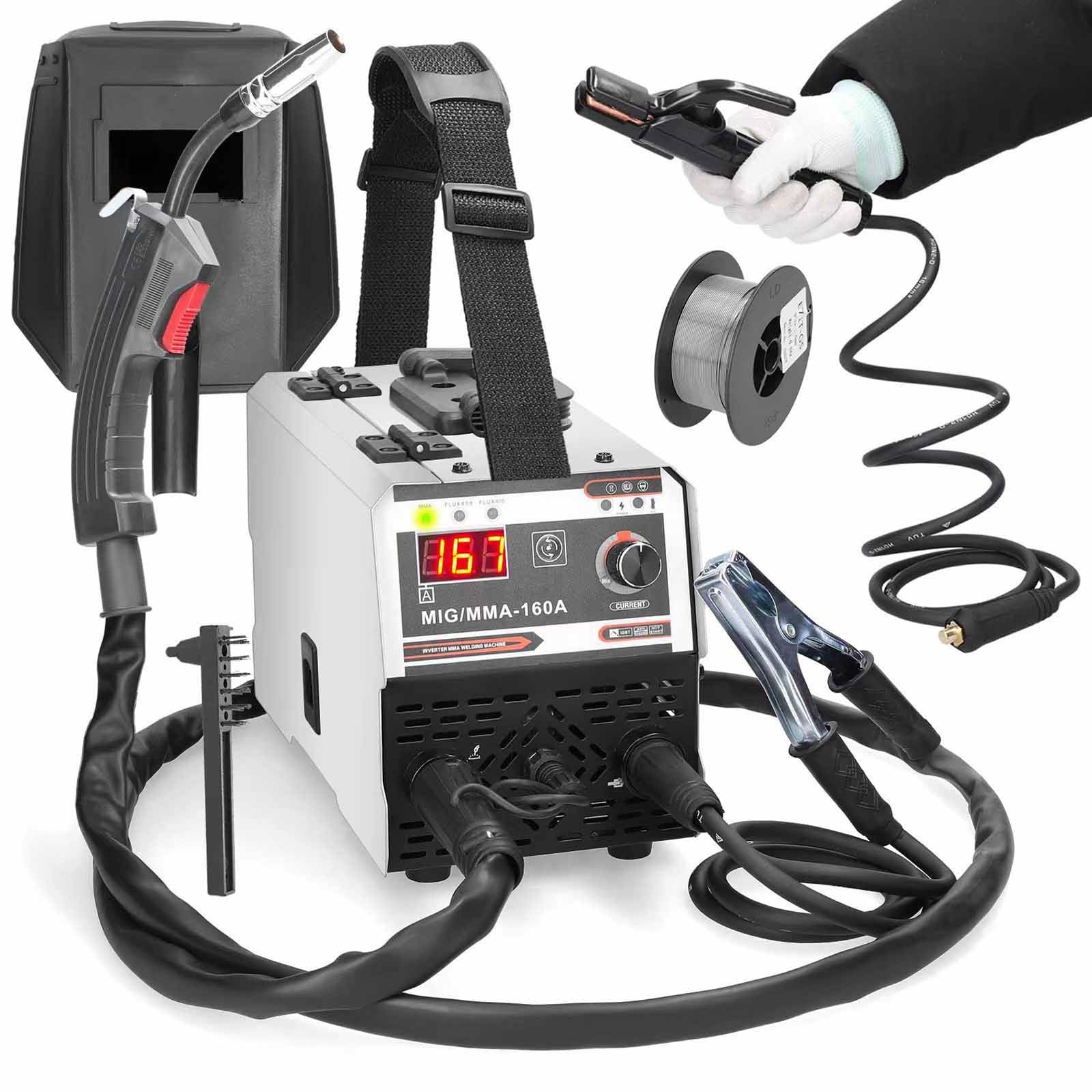 Spawarki 2 W 1 Mig Mma, Spawarka Elektryczna Inwertorowa, Spawarka łukowa Bez Gazu W Osłonie Gazowej O Wadze 1 Kg, średnica Drutu Topnikowego Mig (0,8-1,0 Mm)