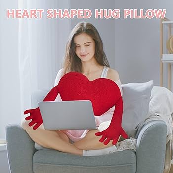 ハート あみぐるみ クッション ぬい Amazon.co.jp: ラブハートぬいぐるみクッション、アーム付きラブ