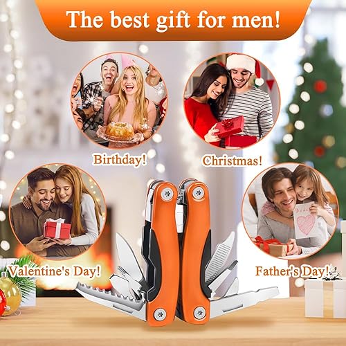 Miniatura 6 de Mini alicates multiherramienta portátil para exteriores, regalo para hombres, regalo ideal para papá, hermano o novio, senderismo, bicicleta al aire