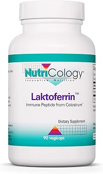 Nutricology Laktoferrin Supplement - Lactoferrin Supplements 350mg, Bovine Colostrum, Immune Peptide, Iron Supplements, Vegicaps - 90 Count